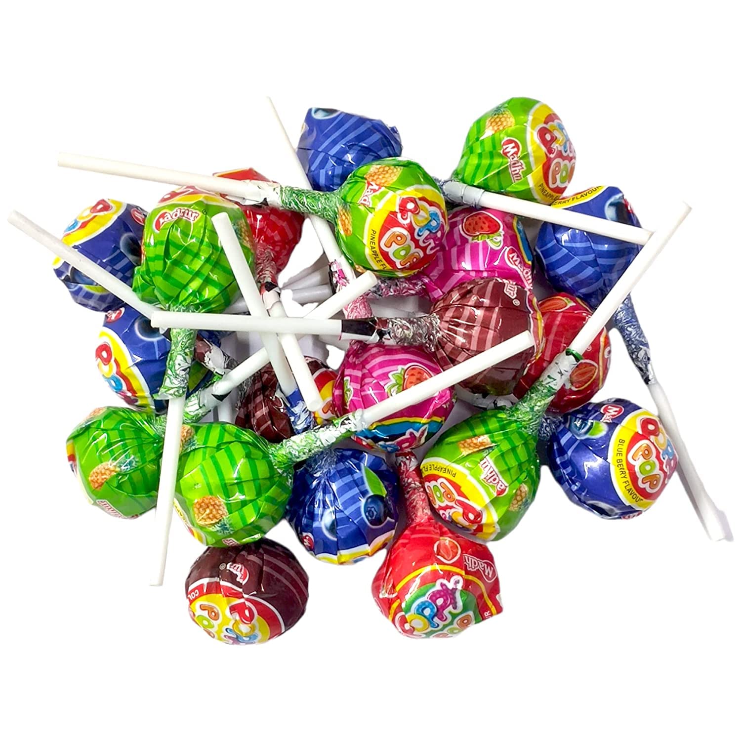 DRY FRUIT HUB Mint Assorted Flavoured Lollipops 30Peices 400Gm Approx Lollipops For Kids,Lollypops Pack For Kids