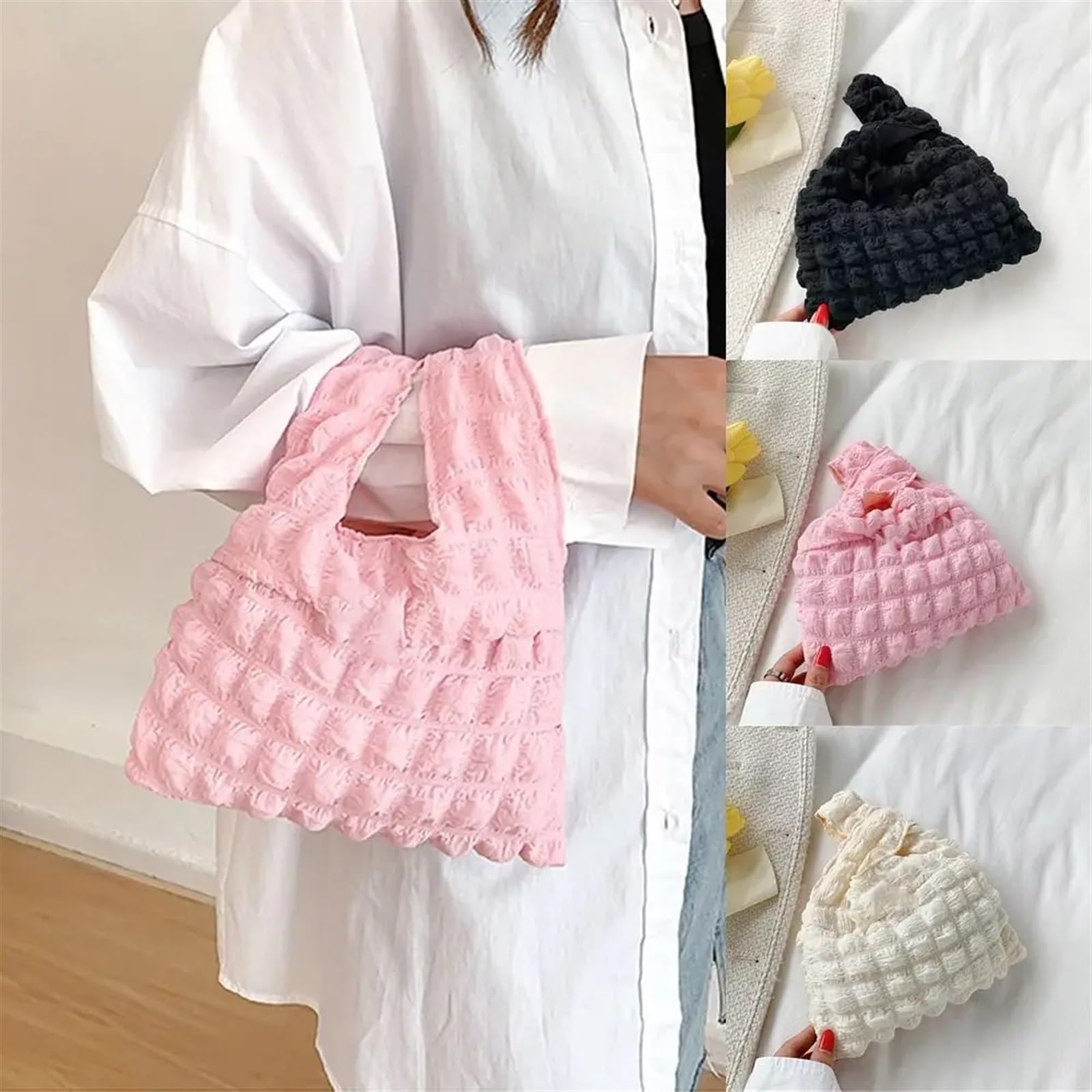 Dziane torebki Torba na nadgarstek, torebki Torby zakupy imprezę, wesele, podróże(Pink)