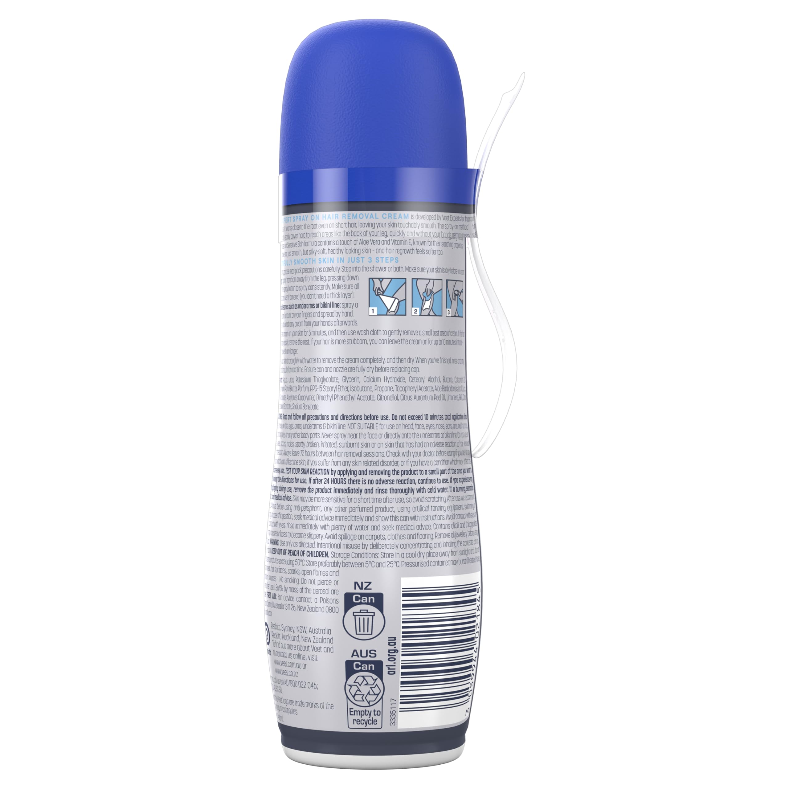 VEET Krem do depilacji w sprayu do skóry wrażliwej, 150 ml