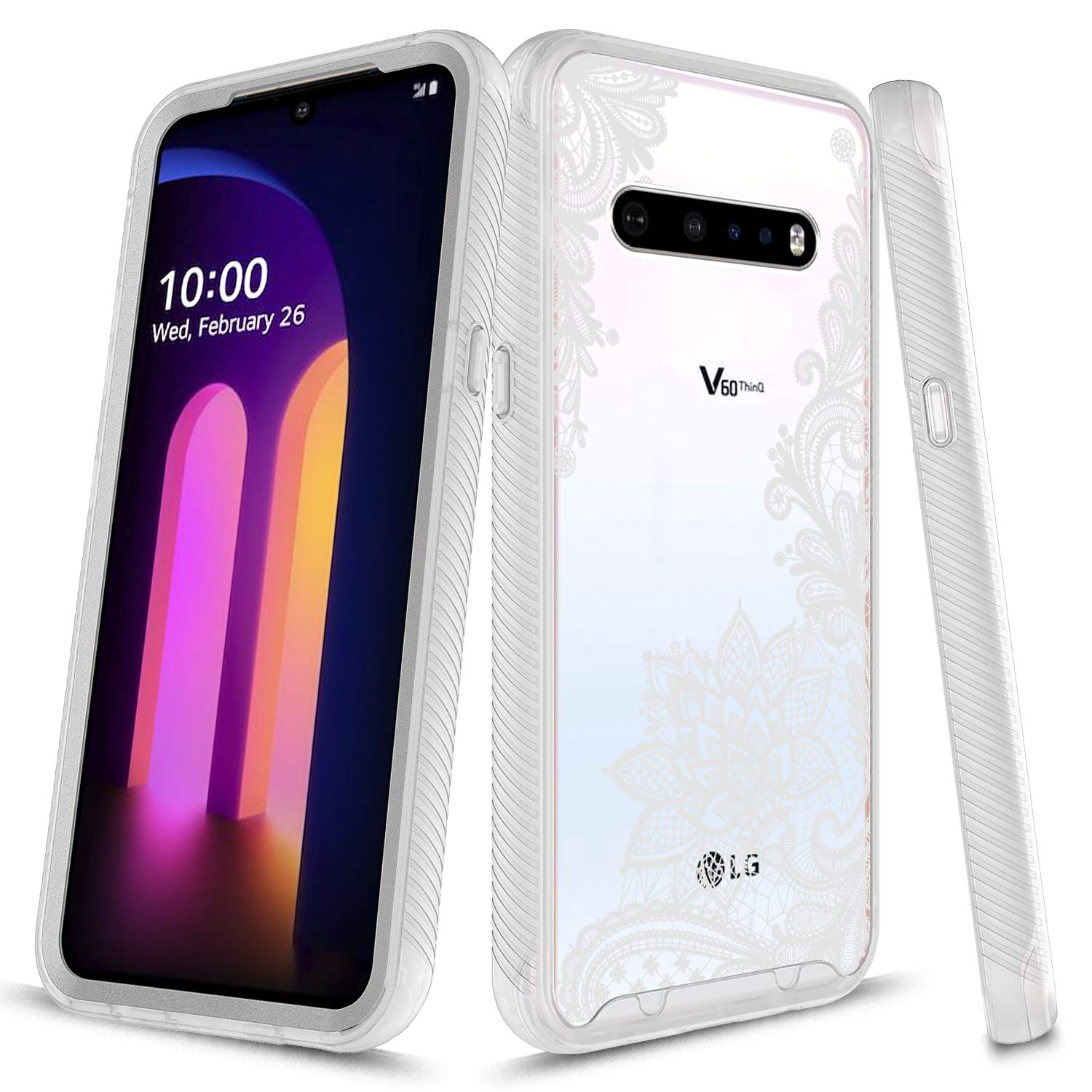 LG V60 ThinQ Case, LG G9 ThinQ Case, Onyxii Graphic Design Shockproof Impact Resistant Protective Full-Body Rugged Clear Hybrid Bumper Case for LG V60/G9 ThinQ