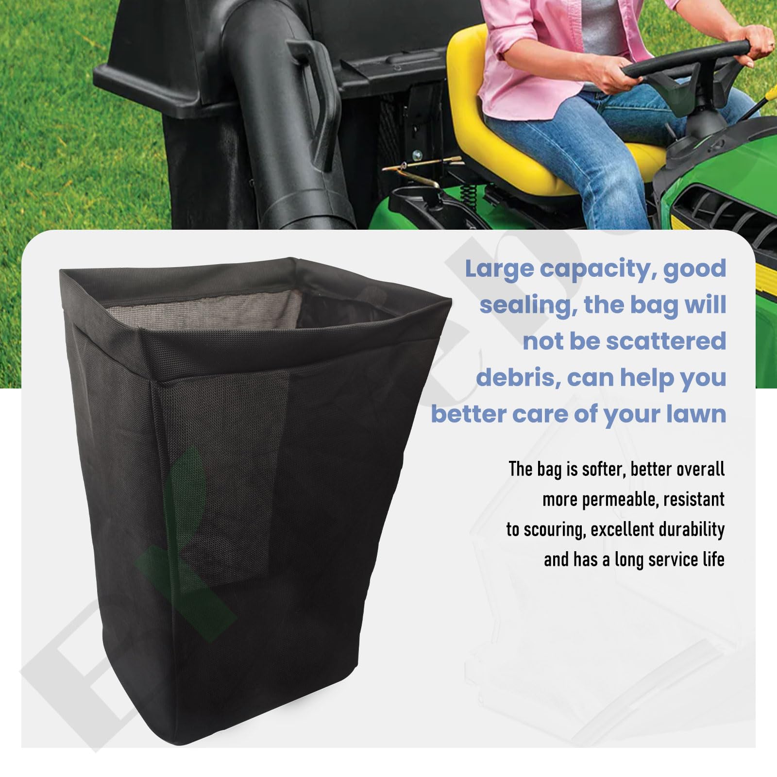 Braveboy AM135816 - Bolsa de recogida de césped compatible con John Deere GT 235 GX 325 255 345 355 335 X 534 540 500 520 T15