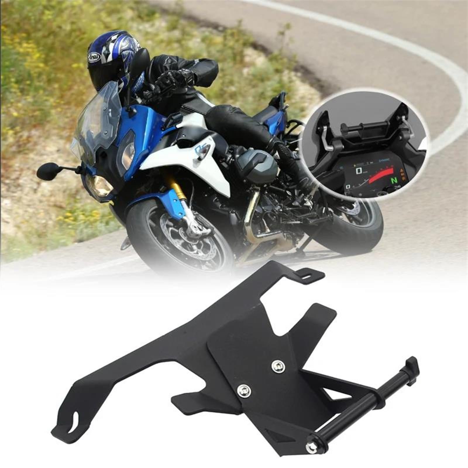 Soporte Móvil Bicicleta para BMW para R1200RS LC para R 1200 RS 2019-2024 Soporte De Navegación GPS para Teléfono De Motocicleta Soporte Montaje Teléfono GPS Barra Delantera Soporte Teléfono Bici