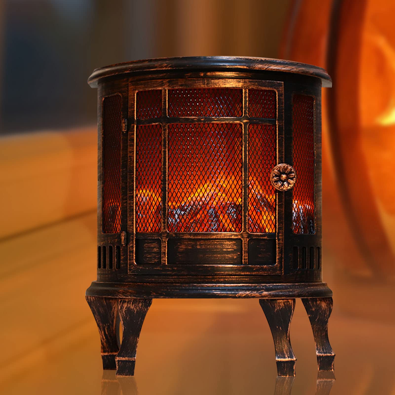 Amazon.co.jp: 電気暖炉ヒーター,室内用電気ストーブ - レトロな火鉢の