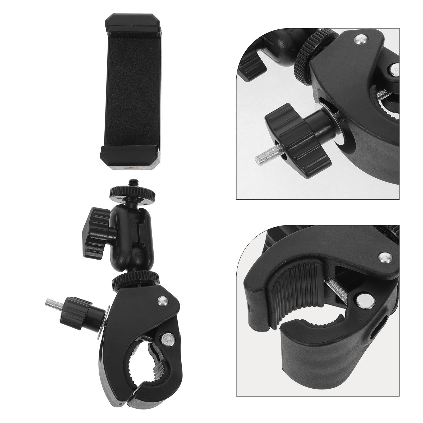 Supporto per Cellulare Lyre per Clarinetto in Plastica Nera, Portatile e Regolabile a 360°, per Musica a Casa in Aula