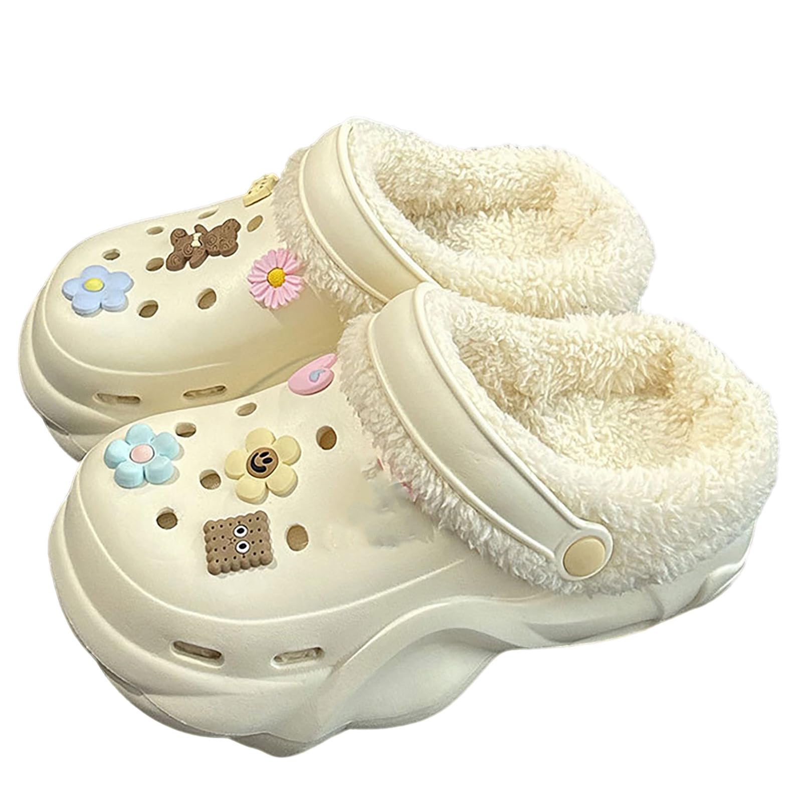 Chaussons Femme Pantoufle Chausson Homme Hiver Chaud Charentaise Mule Fourrure Droles Chaussures Fourré Fermé Pantoufles Confortable Cadeau 42 Claquettes Ete Interieur Chaude Anti Transpiration
