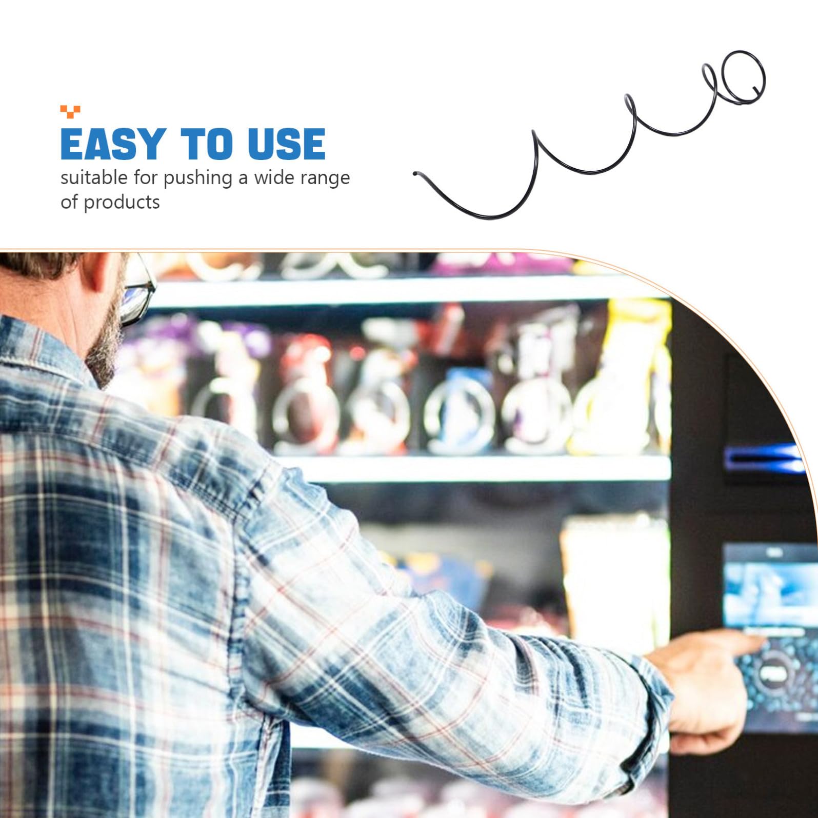 SHINEOFI Molla Migliorata D'uso per Distributore Automatico di Bevande e in Nero Compatibilità Versatile per Erogazione Prodotti Vending Machine