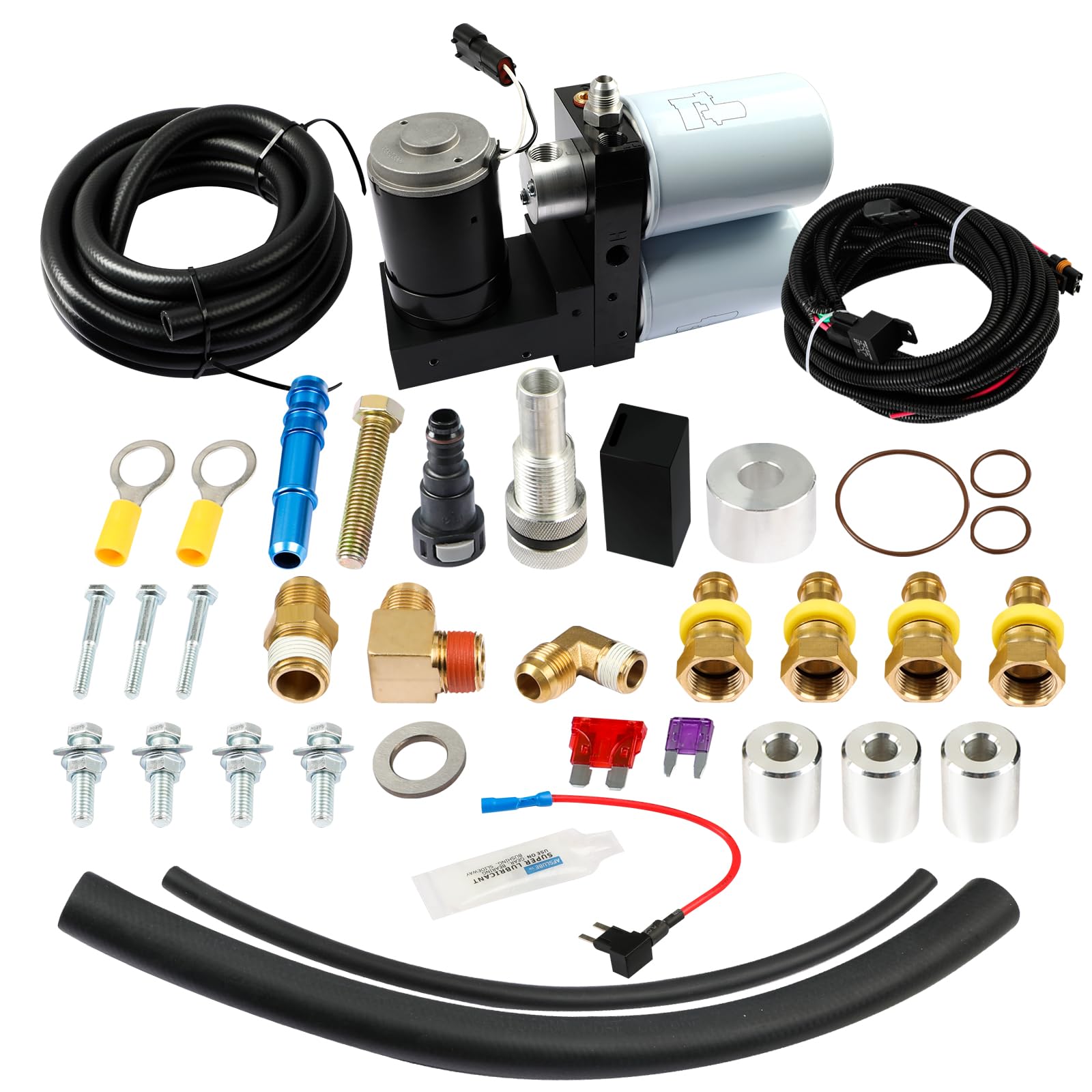165GPH Diesel Fuel Lift Pump System Compatible with 2015 2016 GMC Chevy Duramax 6.6L Replaces OE Number TS C12 165G TSC12165G