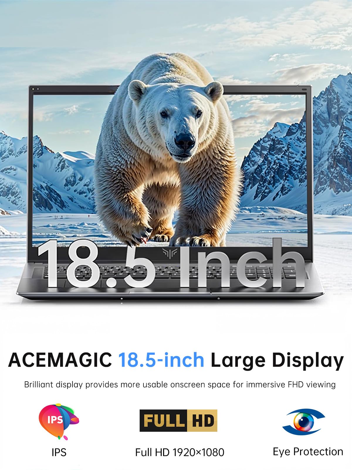 ACEMAGIC Laptop Computer Intel N150 Windows Laptop 18.5-inch IPS