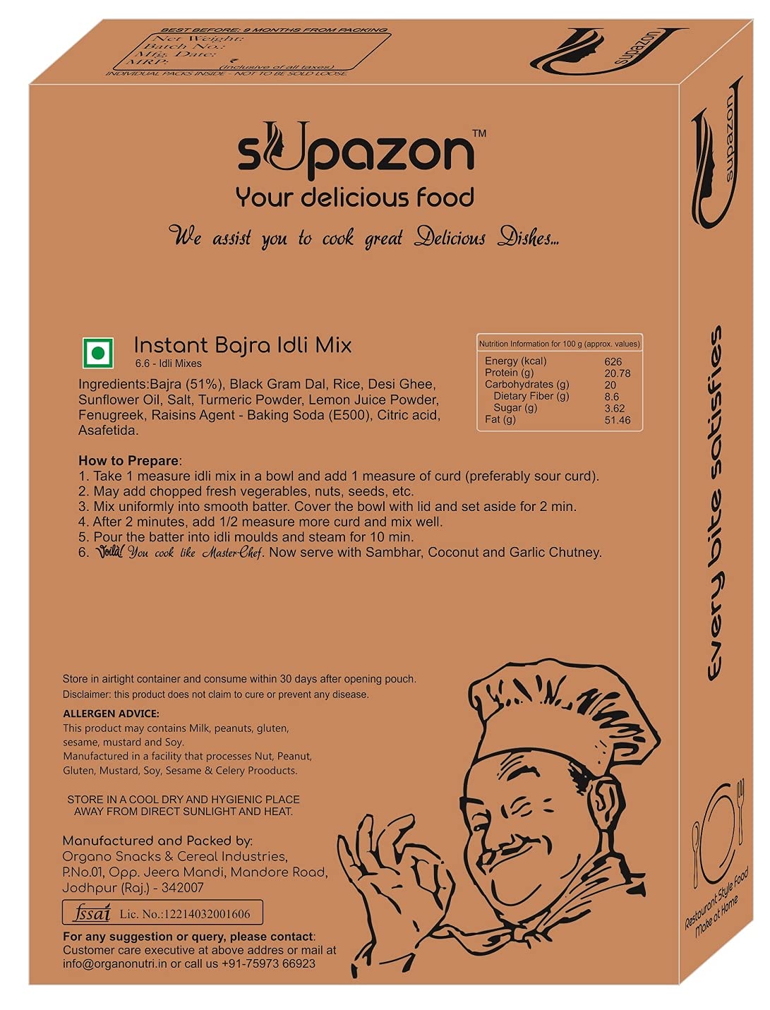 sUpazon Instant Idli Mix, 400g (Bajra Idli) - Image 2 thumbnail