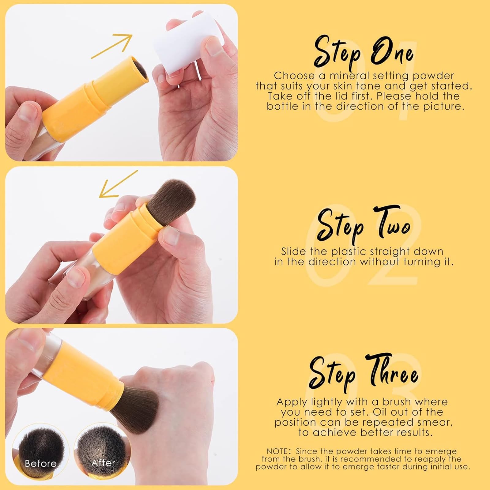 Polvo fijador de protección solar, 2 unidades de polvo facial suelto con acabado mate mineral, SPF 50, natural, translúcido, control de aceite, minimiza las líneas finas y los poros 2