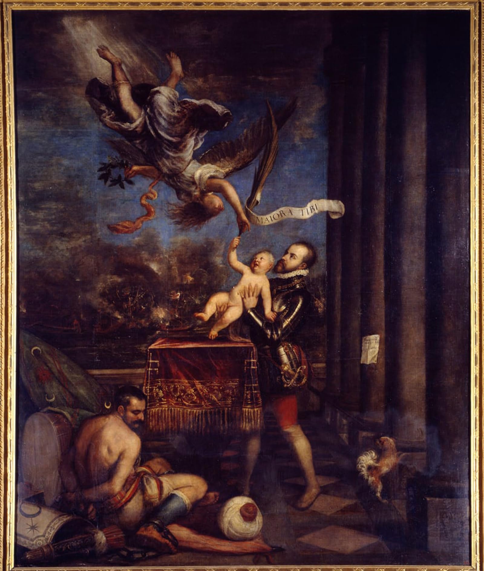 POSTERIIk Vintage Art Print Images Pictures Print Philip Ii After the of Lepante Offered to Heaven Don Ferdinand by Tiziano Vecelli Modern Colour Posters for Office Home Decor 60x90cm