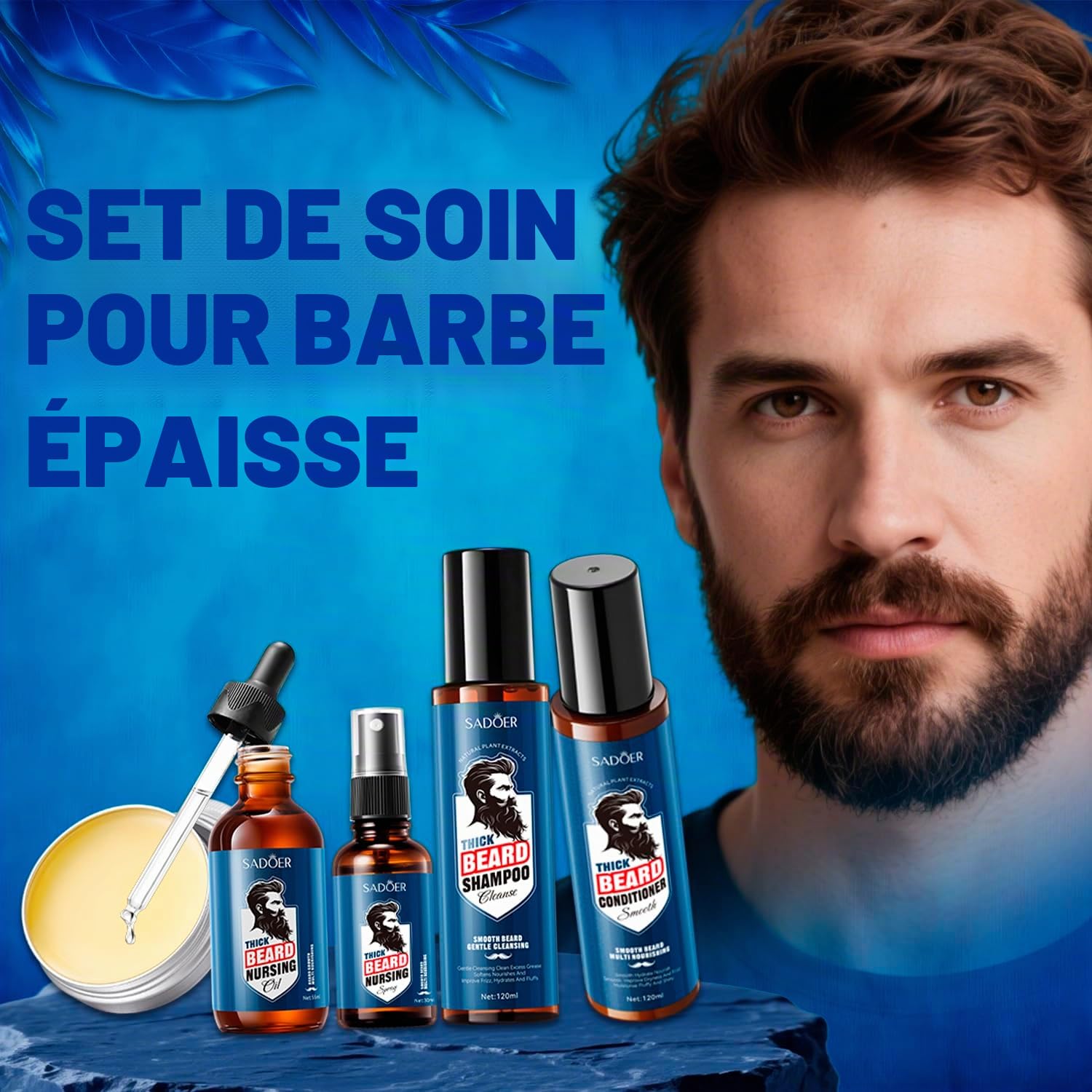 Calendrier de l'Avent 2025 pour Hommes, 24PCS kit d'entretien de la Barbe de Qualité Supérieure, Calendrier de Noël pour le Corps, le Visage, la Barbe et les Cheveux, Cadeaux de Noël pour Hommes