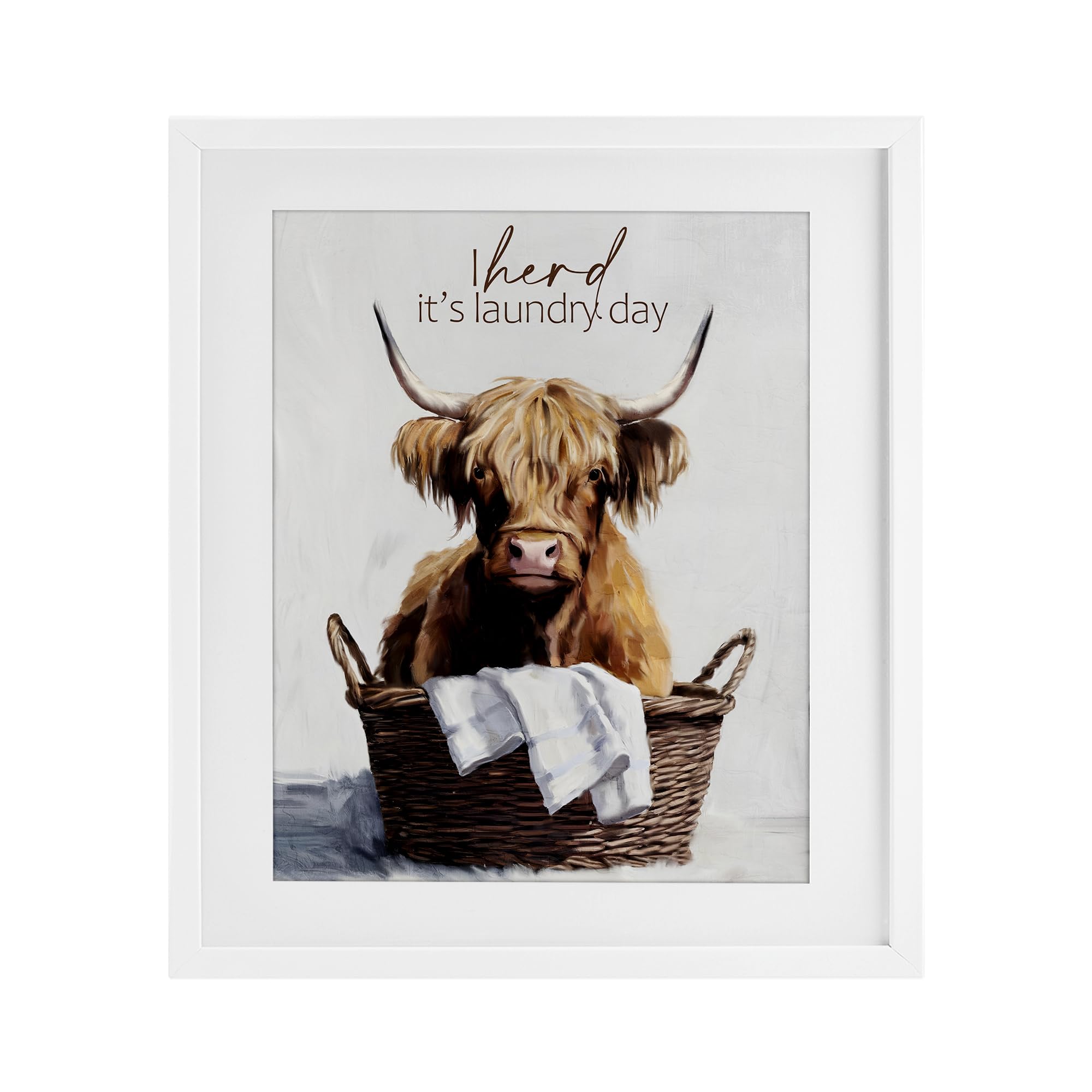 'Herd It's Laundry Day'| Framed Print Under Glass
