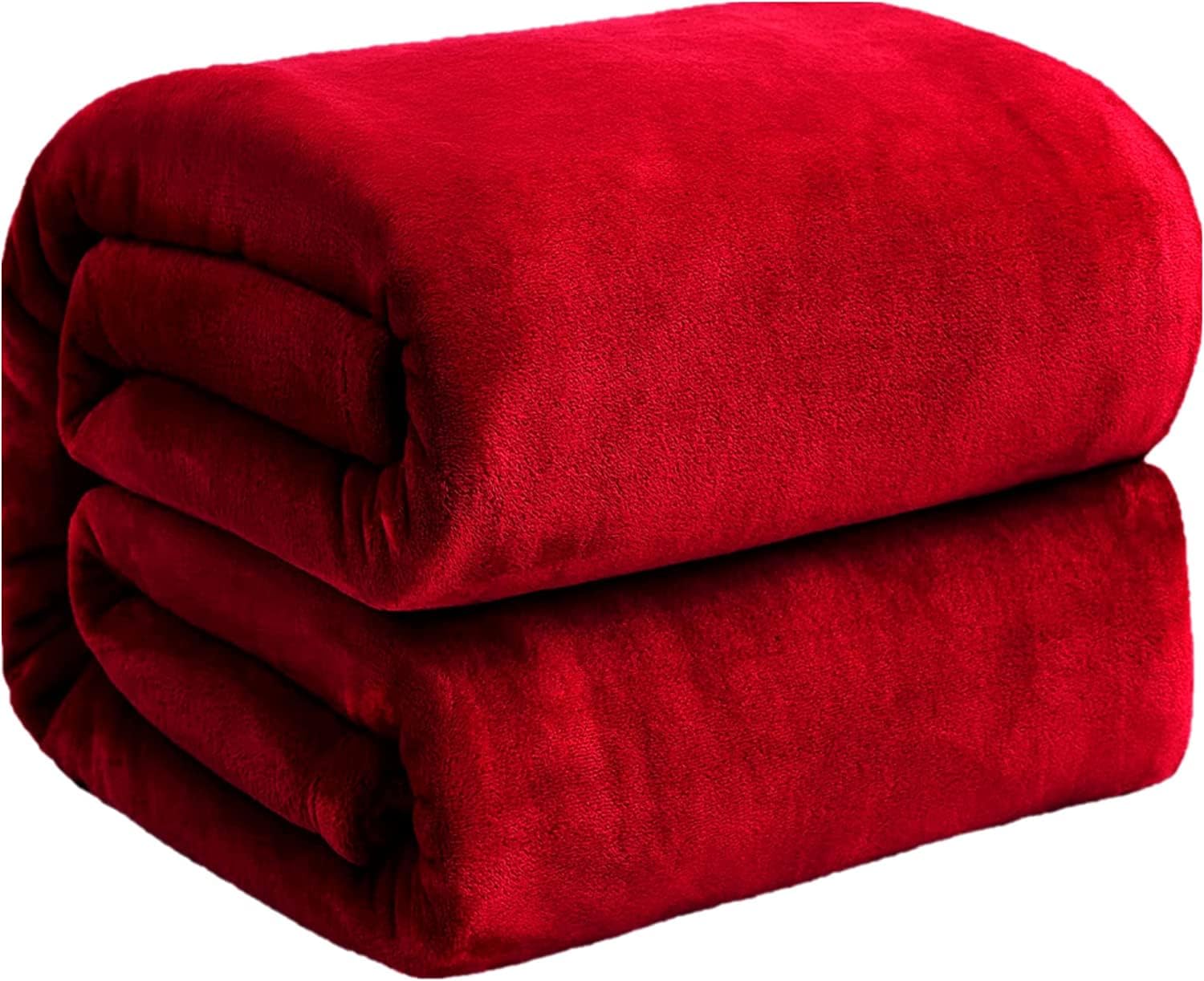 Red Single throw Super Soft Light weight Flannel fleece blanket, Winter