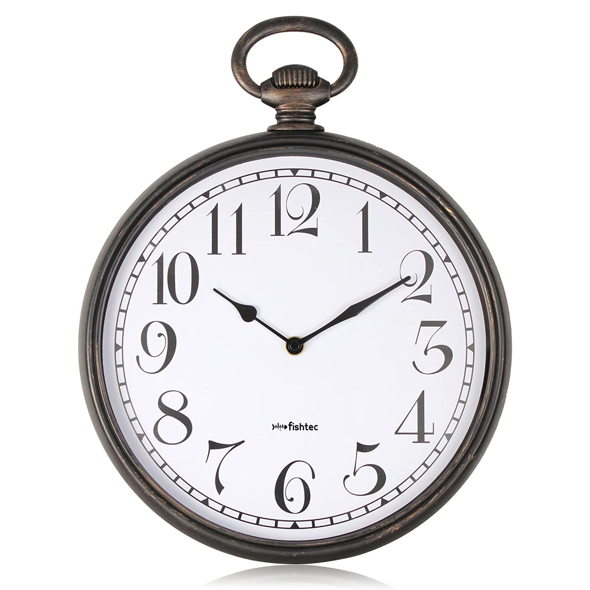 Horloge Murale Poisson Bar Grande Bouche En Bois - Décoration Pêche - Analogique