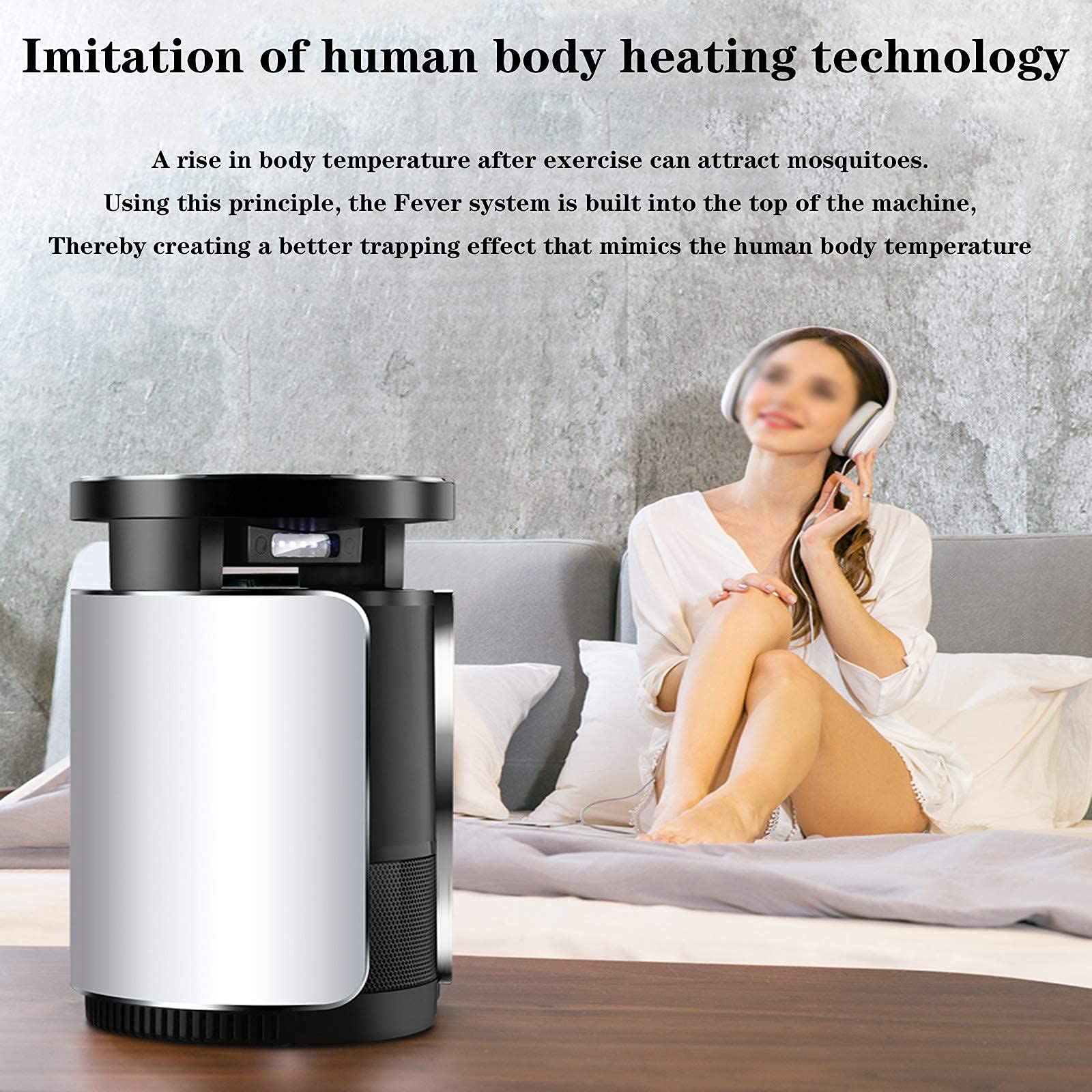 Lámpara para Mosquitos, Lámpara para Matar Mosquitos, Repelente De Mosquitos para El Hogar, Trampa para Mosquitos para Interiores, Mata Mosquitos Enchufable Automático, Adecuado para Mujeres Embaraz