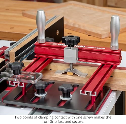 Miniatura 5 de Woodpeckers Trineo de afrontamiento del hierro-agarre para la tabla del router, herramientas de la carpintería