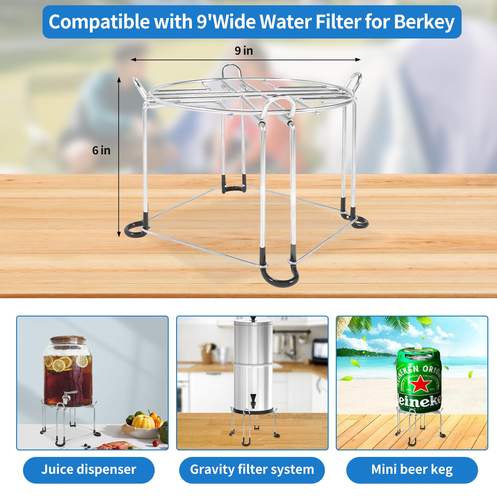 バーキー Berkey 純正品　スタンド　サイズ　スモール Amazon｜BESIMLI 浄水器スタンド Berkey用 ステンレススチール製