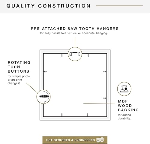 Vista 53 de MCS Industries Studio Gallery - Marcos con textura de madera color gris de 13 x 19 pulgadas / 33.02 x 48.26 cm., 2 unidades Gris Woodgrain