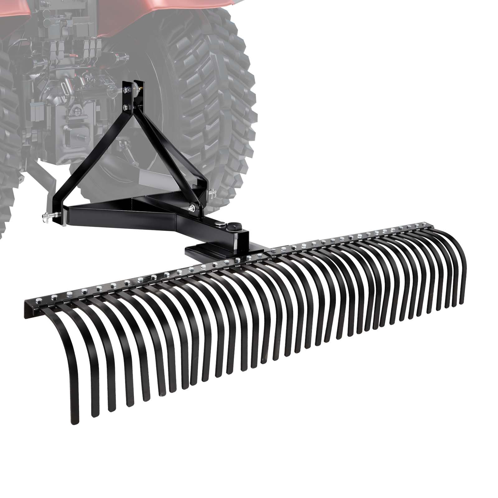 VEVOR Scarificateur Tracté 183 cm Râteau Scarificateur à Remorquer