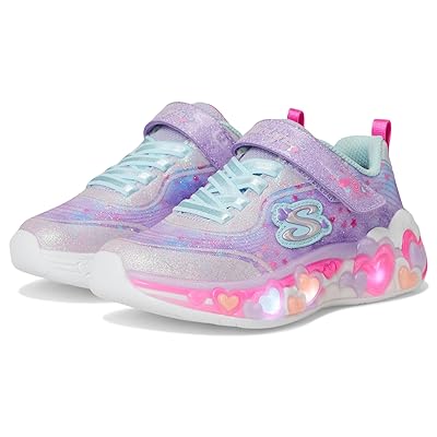 SKECHERS KIDS Eternal Heart Lights 302696L (Little Kid/Big Kid) Girls Shoes Lavendar/Multi