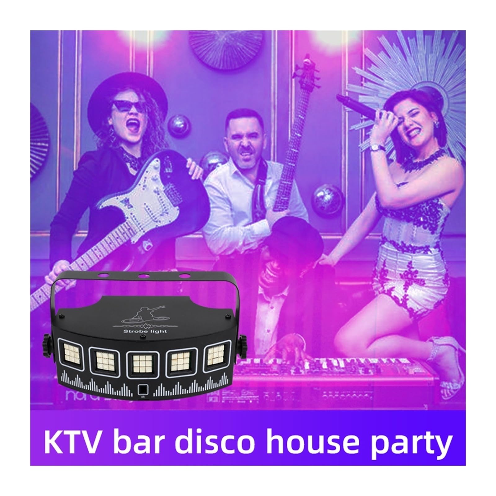 Światła sceniczne LED, USB DJ Strobe Light z pilotem na imprezę dyskotekową, świąteczną, klubową, barową, taneczną, aktywowaną dźwiękiem, błyskową diodą LED RGB, oświetlenie sceniczne na wesele