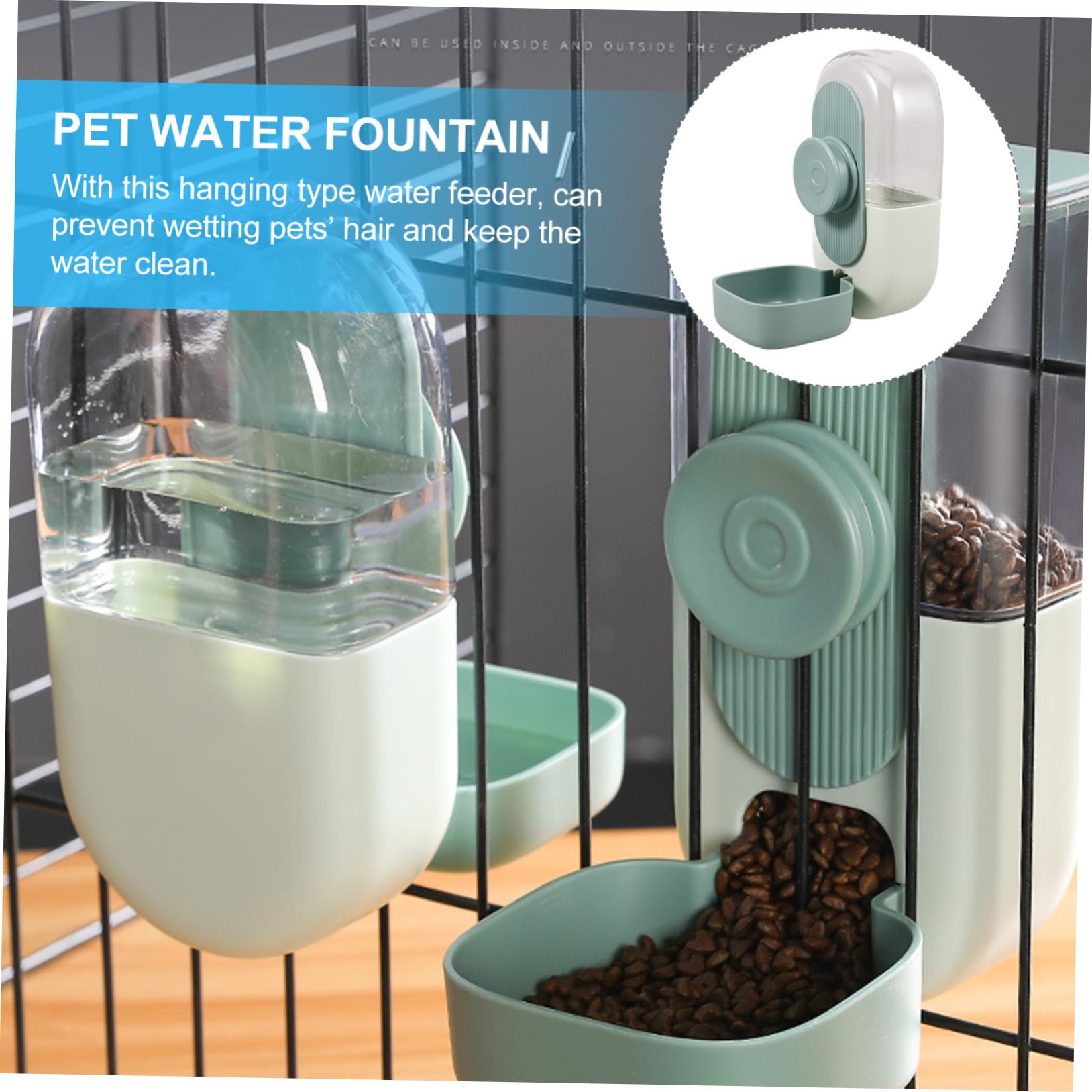 Kisangel 4 Uds Fuente De Agua para Mascotas Botellas De Agua para Perros Comedero para Perros Dispensador De Comedero para Mascotas para Gatos Plato Alimentador para Gatos