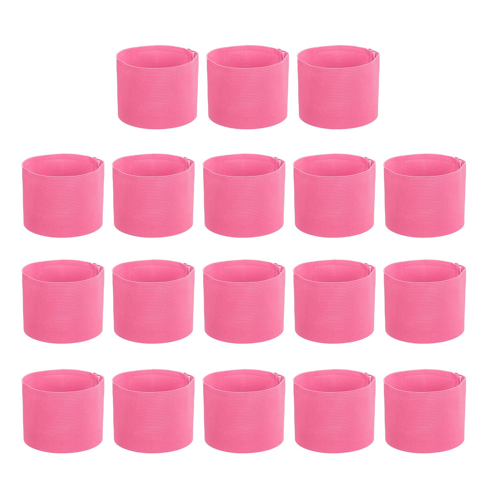 PATIKIL Soccer Captain Armband, 18 Pcs Captain Arm Bands for Soccer Elastic Captain Arm Band Sports Captain Armbands for Youth Adult Football Team Training Pink
