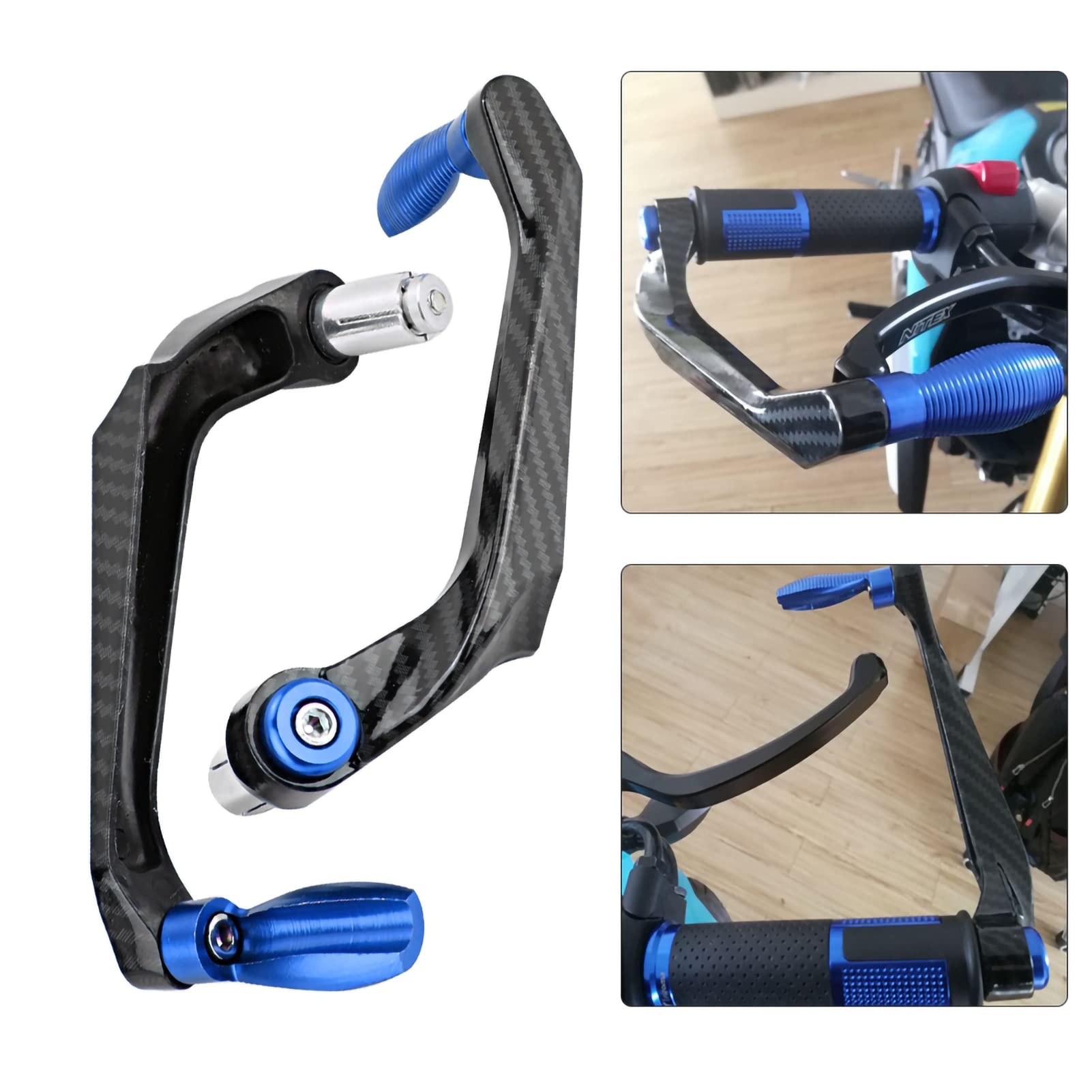 protège levier gsr 750, protection levier moto, Protecteur universel de frein de guidon de moto en alliage d'aluminium de 7/8 pouces (bleu)