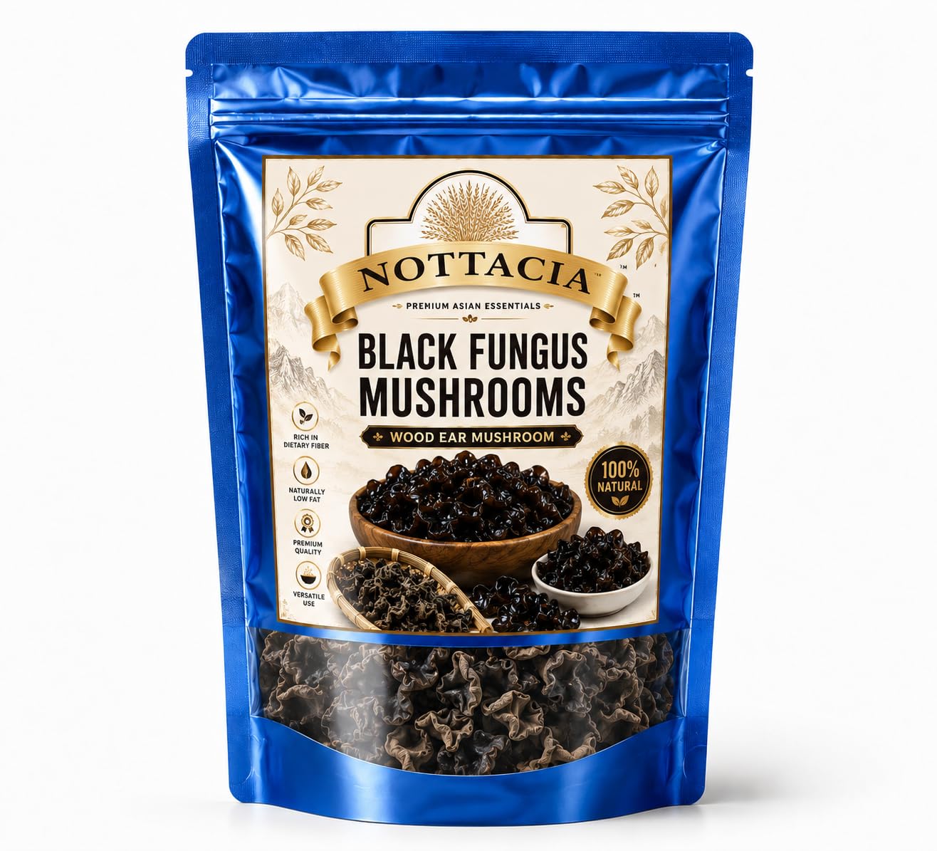 Nottacia Dried Black Fungus Mushroom 100gm-picture-31