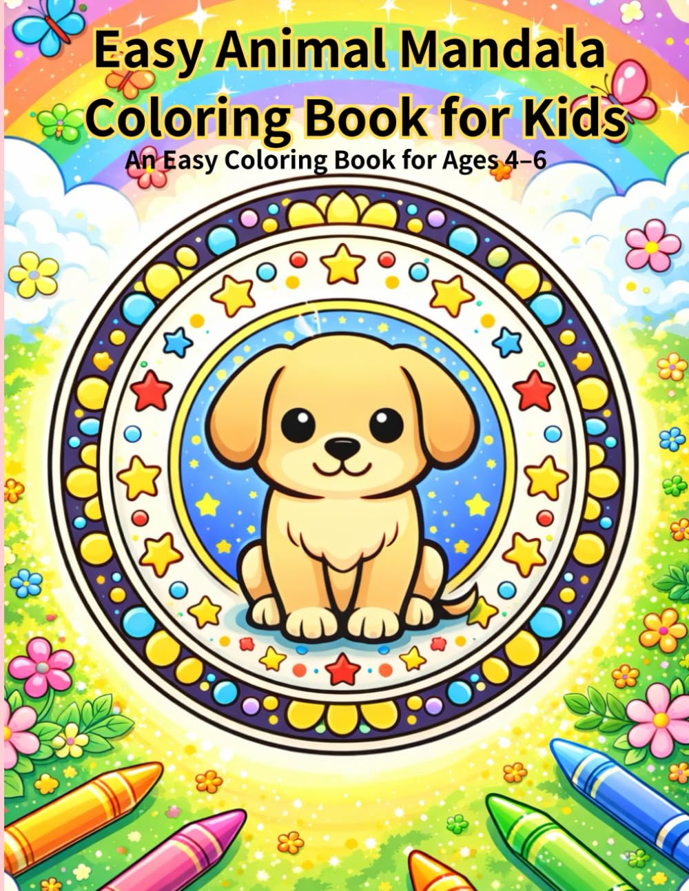 Easy Animal Mandala Coloring Book for Kids: A relaxing screen-free activity that helps kids focus—one happy mandala at a time.