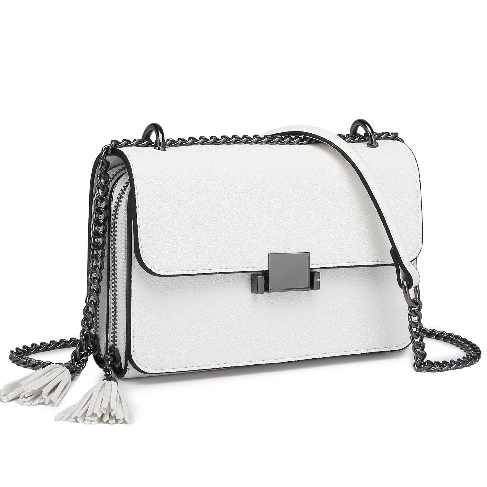 ER.RoulourSmall Crossbody Bag for Women Tassel Cell Phone Purse Wallet Double Pockets Shoulder Handbags