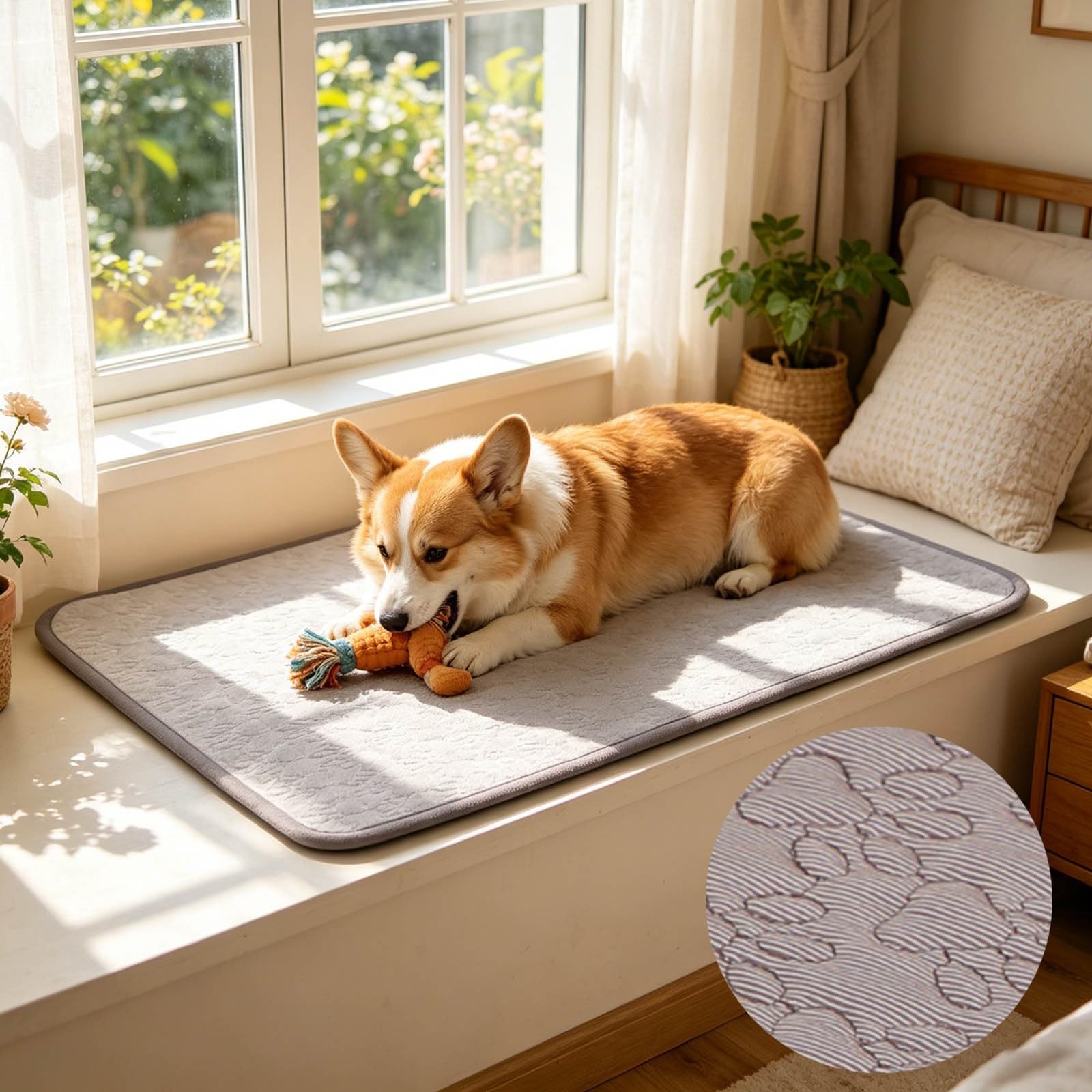 Générique Couverture Autorefroidissante Pliable pour Chiots, Tapis de Refroidissement à Base d'eau, pour Jardin, Balcon, Plage, Voyage et Été