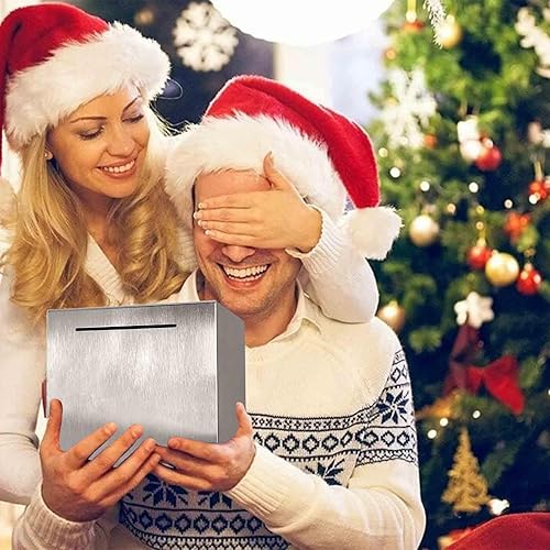 Miniatura 5 de Caja de seguridad para dinero de alcancía caja de ahorro más grande caja de dinero de acero inoxidable tarro de monedas en efectivo para adultos