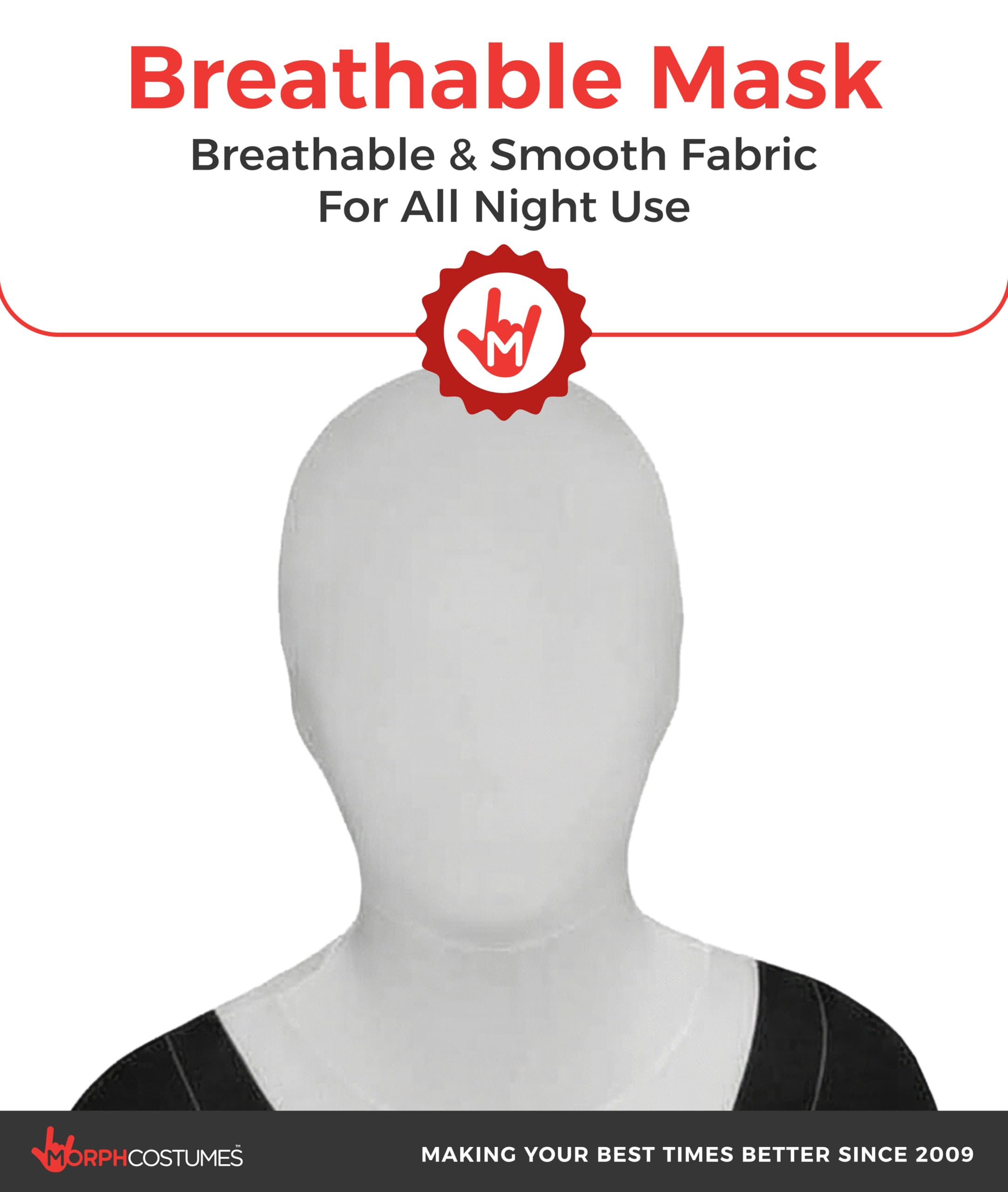 Morphsuits Slender Man Dziecięcy Morfsuit - Straszny Kombinezon z Miejskiej Legendy na Halloween, XL
