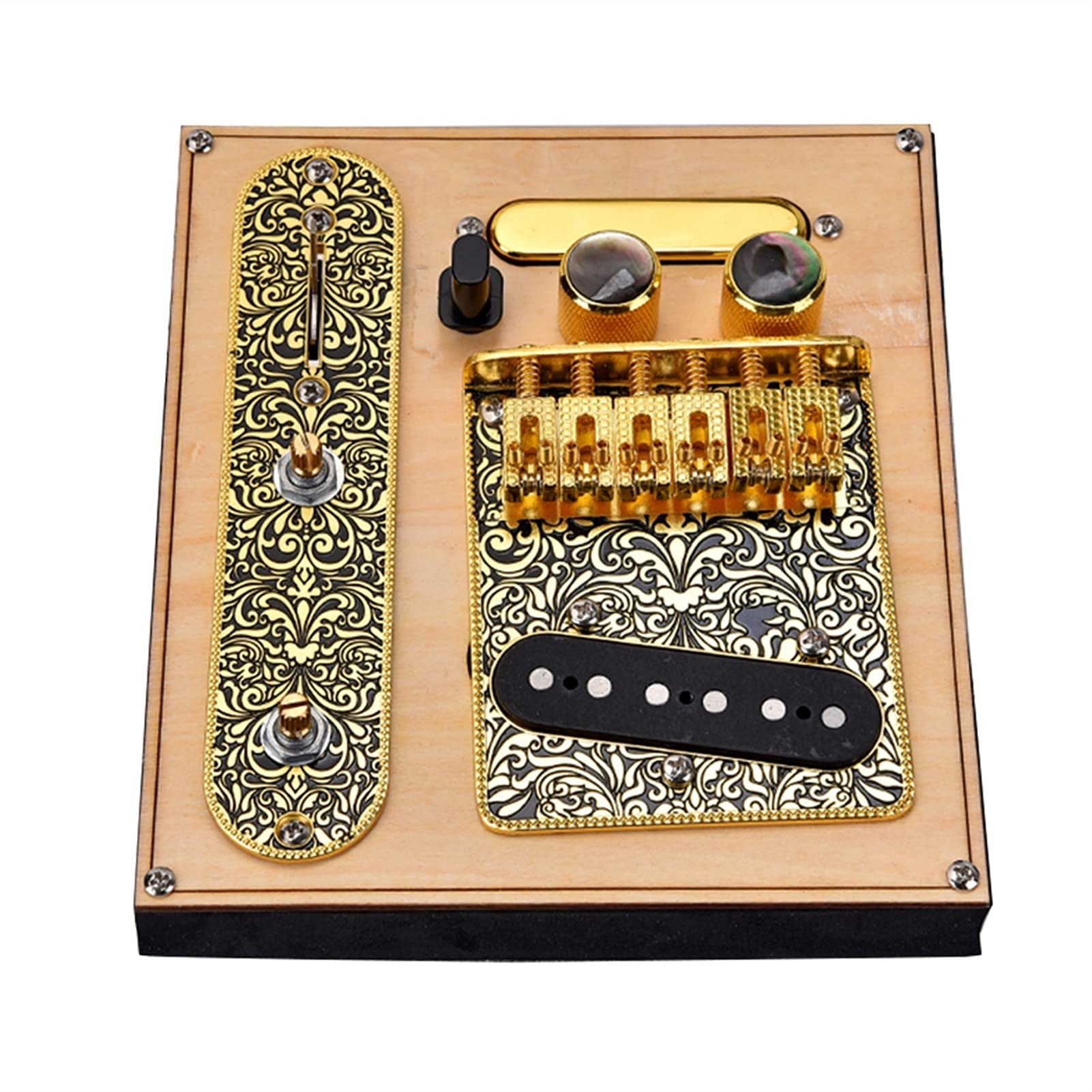Pastillas Guitarra eléctrica Nuevo Tablero De Puente De 6 Cuerdas Tablero De Control del Convertidor De 3 Vías Juego De Pastillas De Cuello para Reemplazo De Guitarra Eléctrica Telecaster