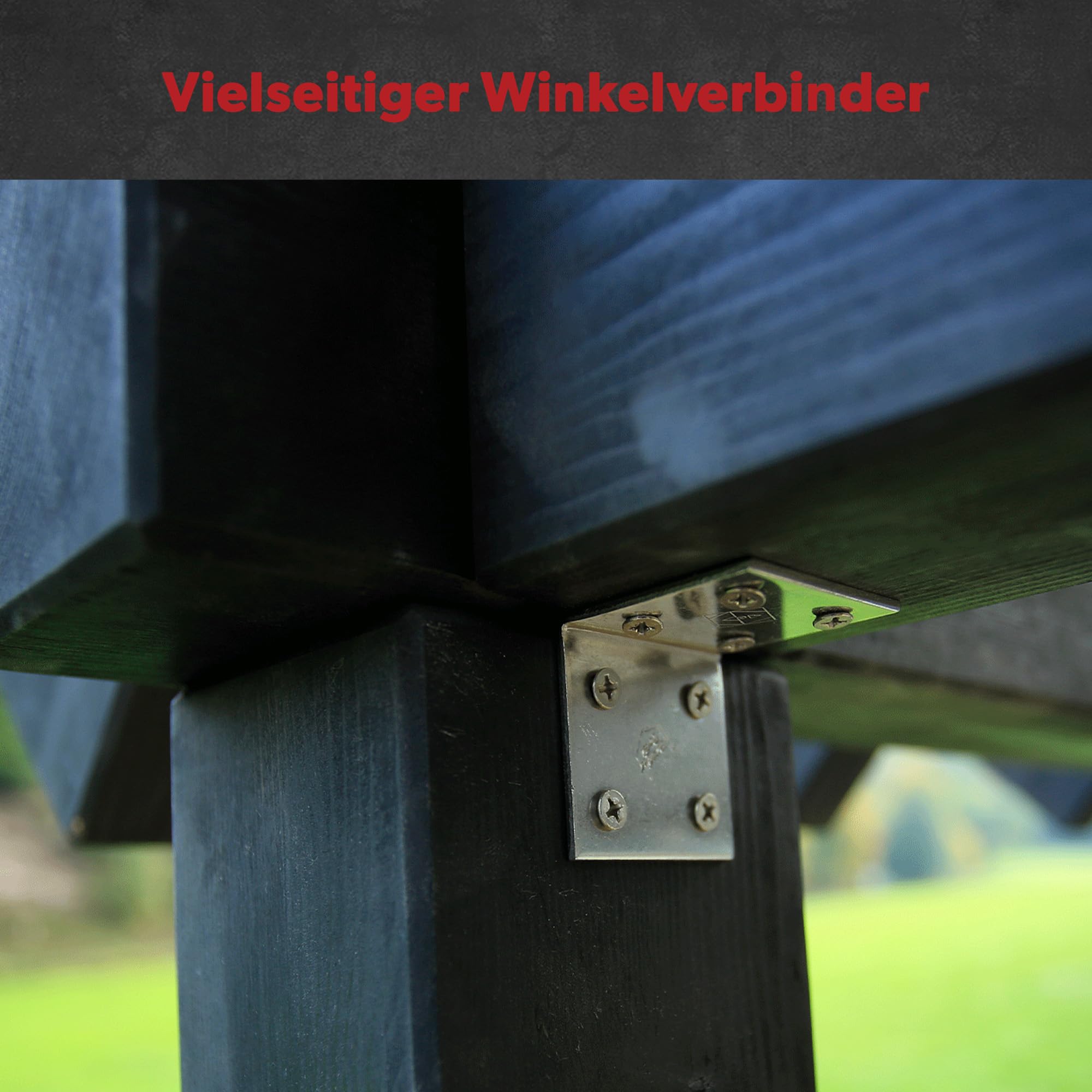 siwitec Lochplattenwinkel aus rostfreiem Edelstahl | 60 x 60 x 40 mm | 50 Stück | witterungsbeständige Holzverbinder | gleichschenklig | Lochplatten | Winkel