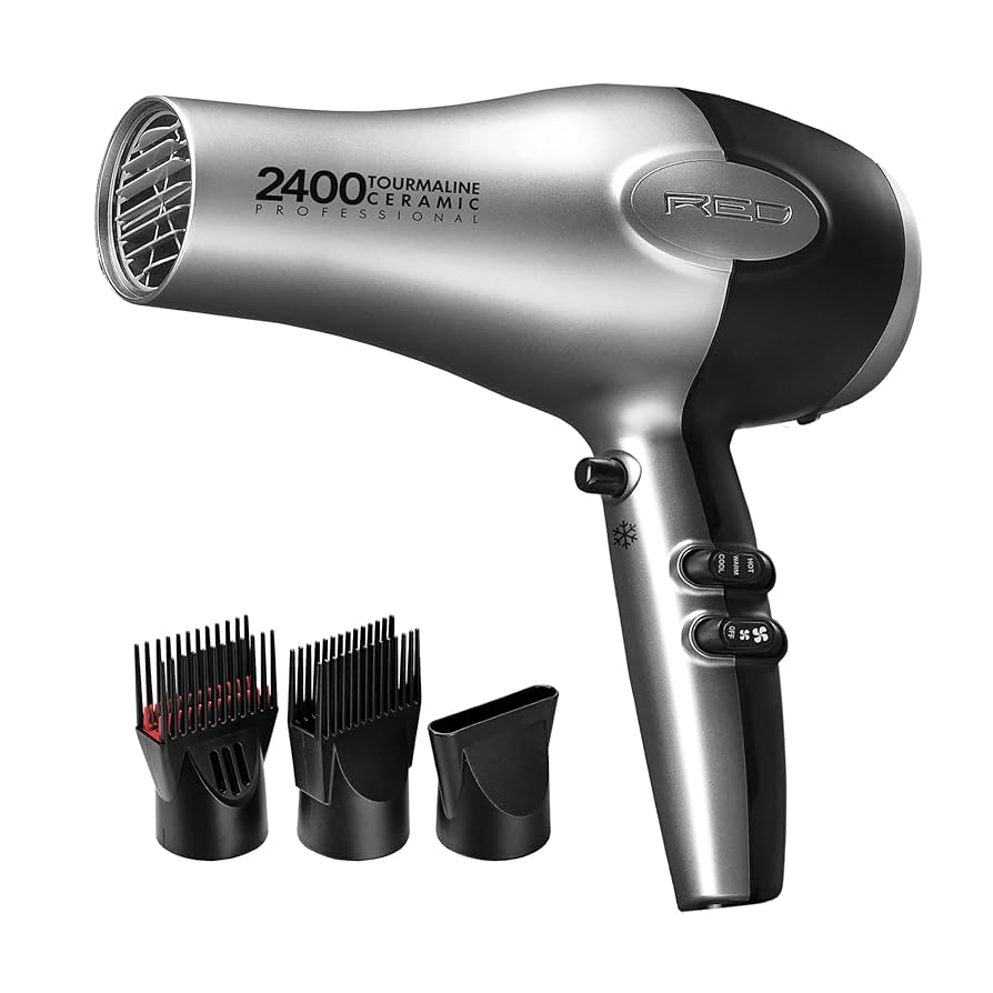 Amazon | Kiss Red ドライヤー 1900ワット アタッチメント3個