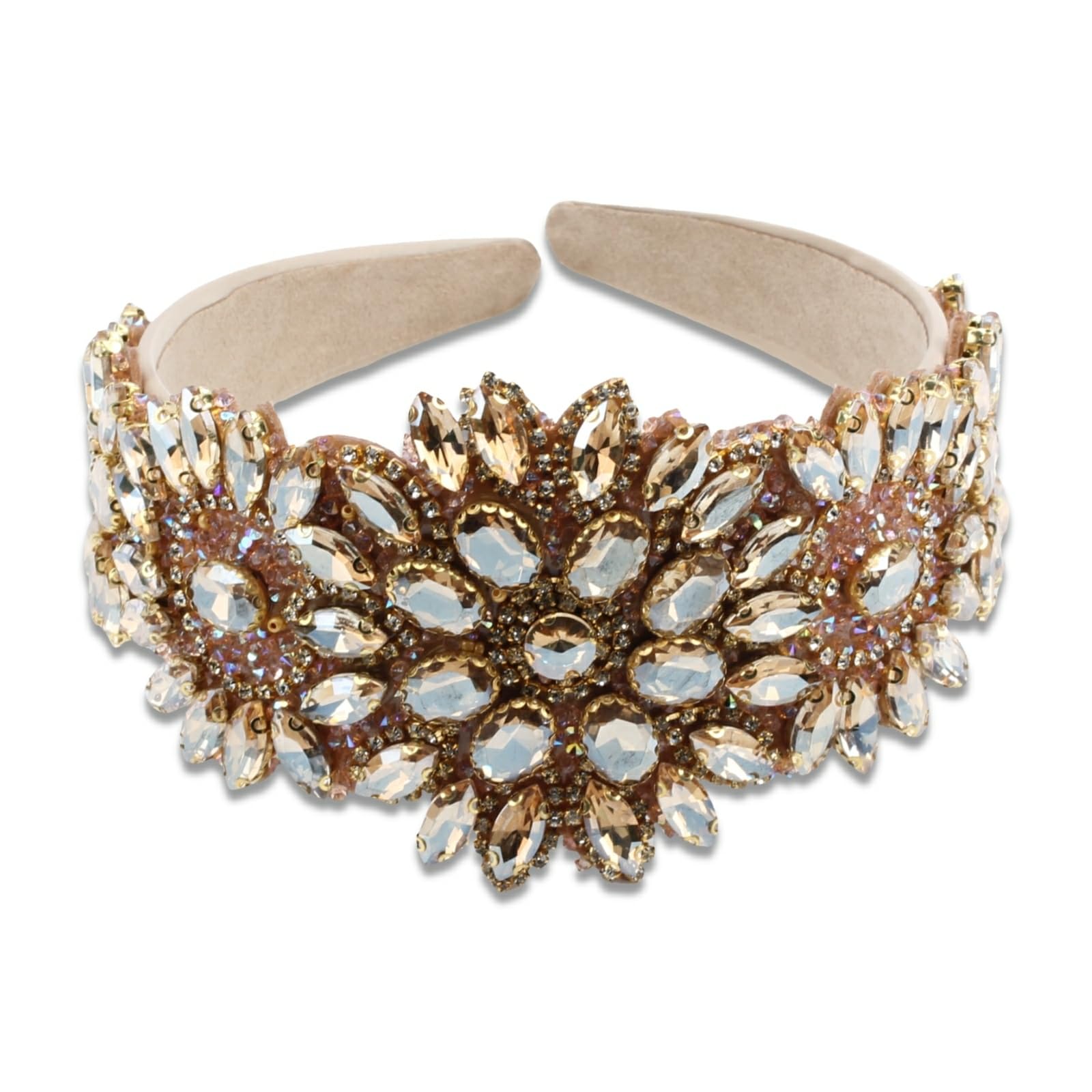 Amazon.com : Florate Baroque Crystal Flower Headband for  display picture 1