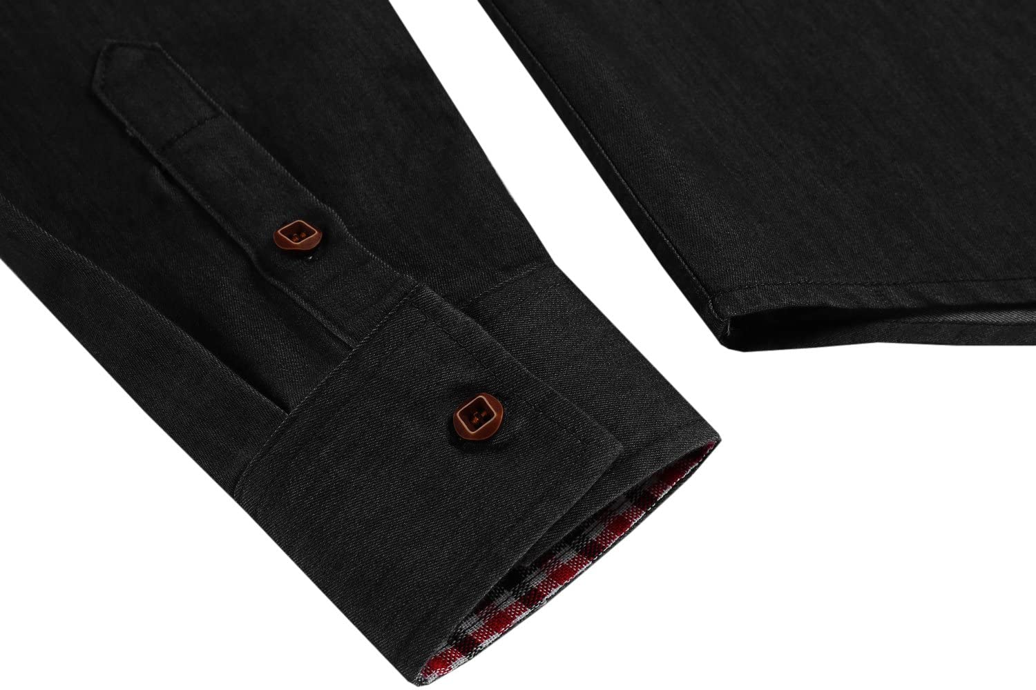 COOFANDY Camisa Vaquera de Vestir Manga Larga Casual Hombre de Moda con Cuadros