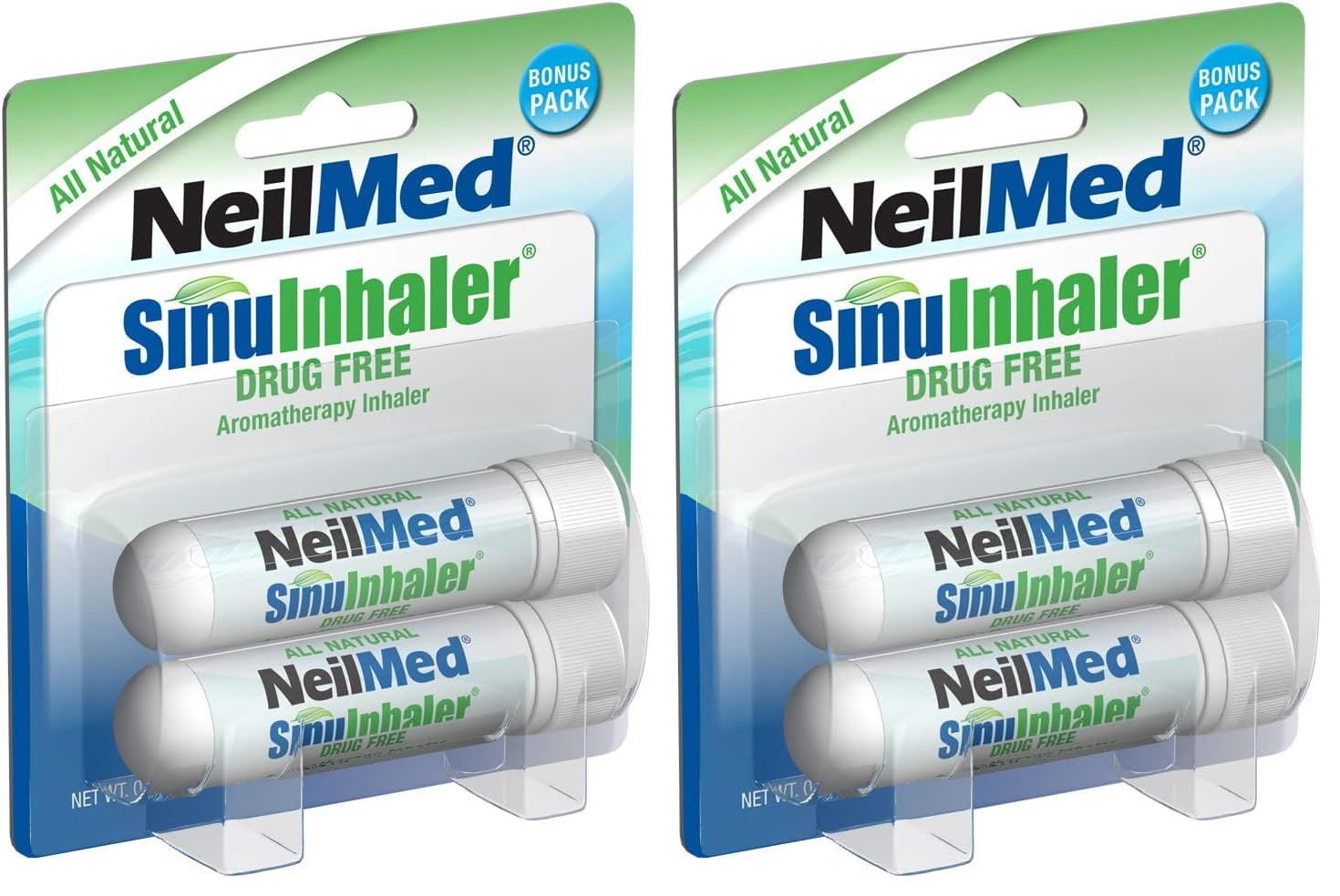 NeilMed SinuInhaler Natural Non Medicated Aromatherapy Inhaler (Bonus Pack) (Pack of 2)