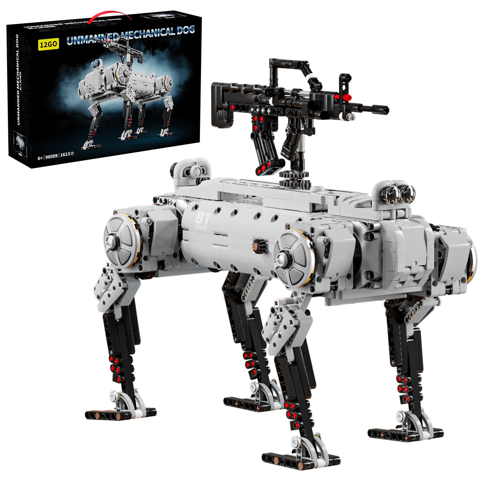 GregYoung Robot Mechanical Dog Building Blocks Set,1613 Pcs Remote Controlled Robot Dog Toy Model Builidng Kit,Stem Creative Toy Gifts for Adults,Blocks Kits for Adults