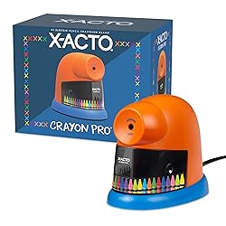 X-ACTO Crayon Pro Electric Sharpener, SafeStart Automatic Motor, Great for Home or School Use