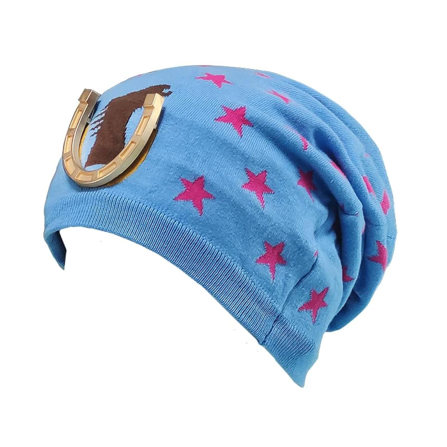 MYAYDUnisex Cotton Knit Hat cap headdress head wear accessories for Joe Kid Johnny Joestar Cosplay White