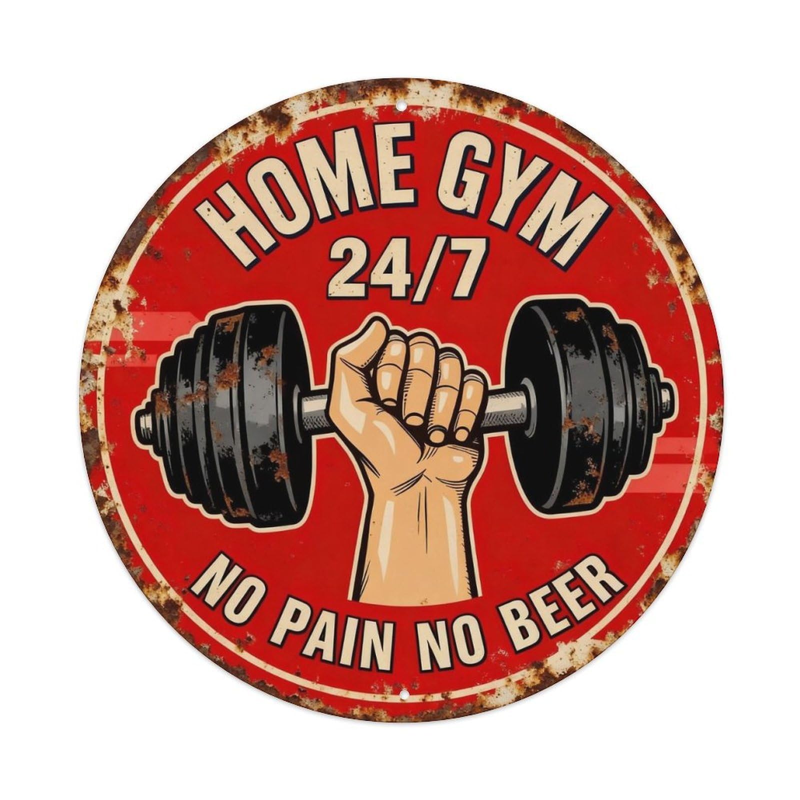 Home Gym 247 Metal Tin Sign Plaque