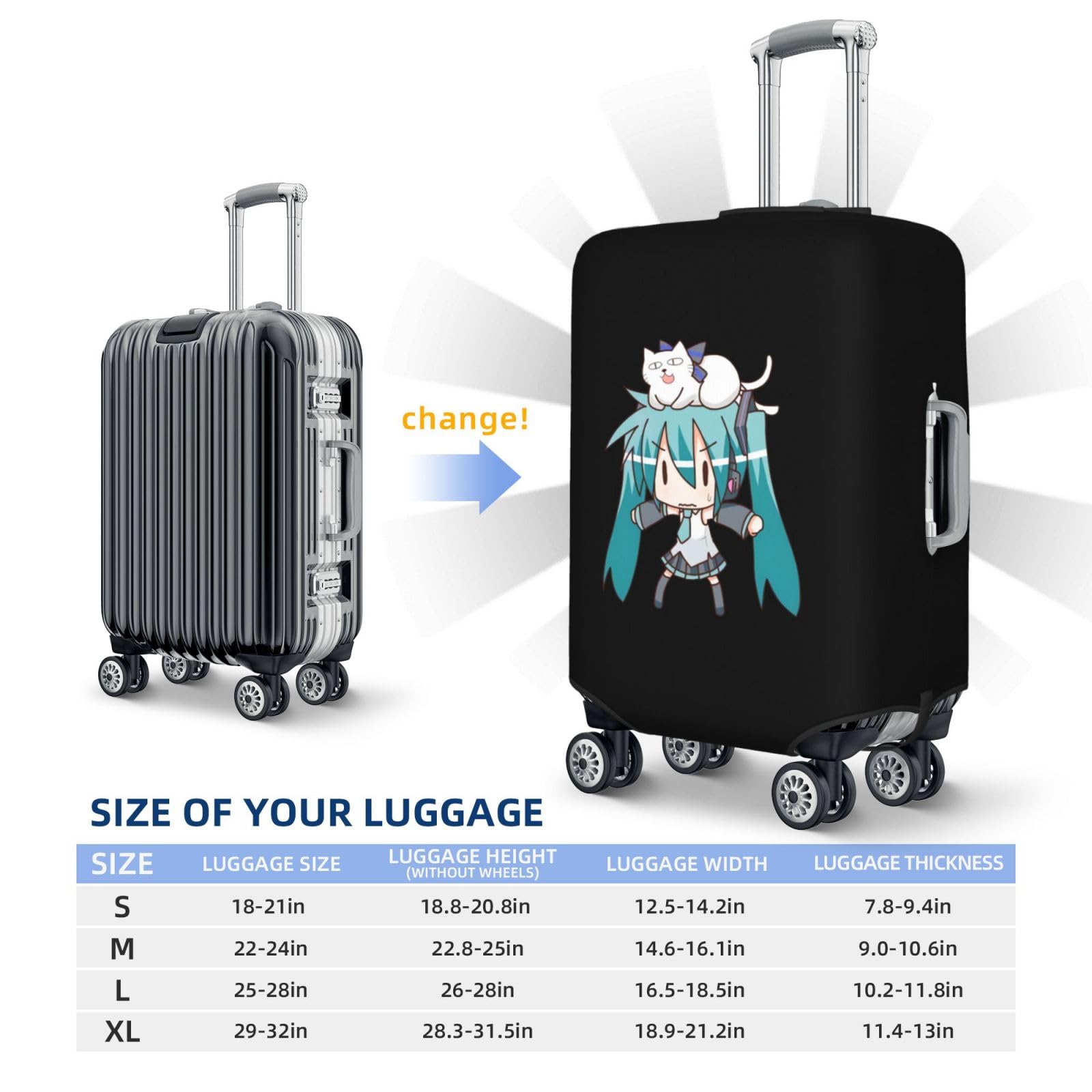 Amazon.co.jp: 初音ミク miku 美少女 萌え スーツケースカバー