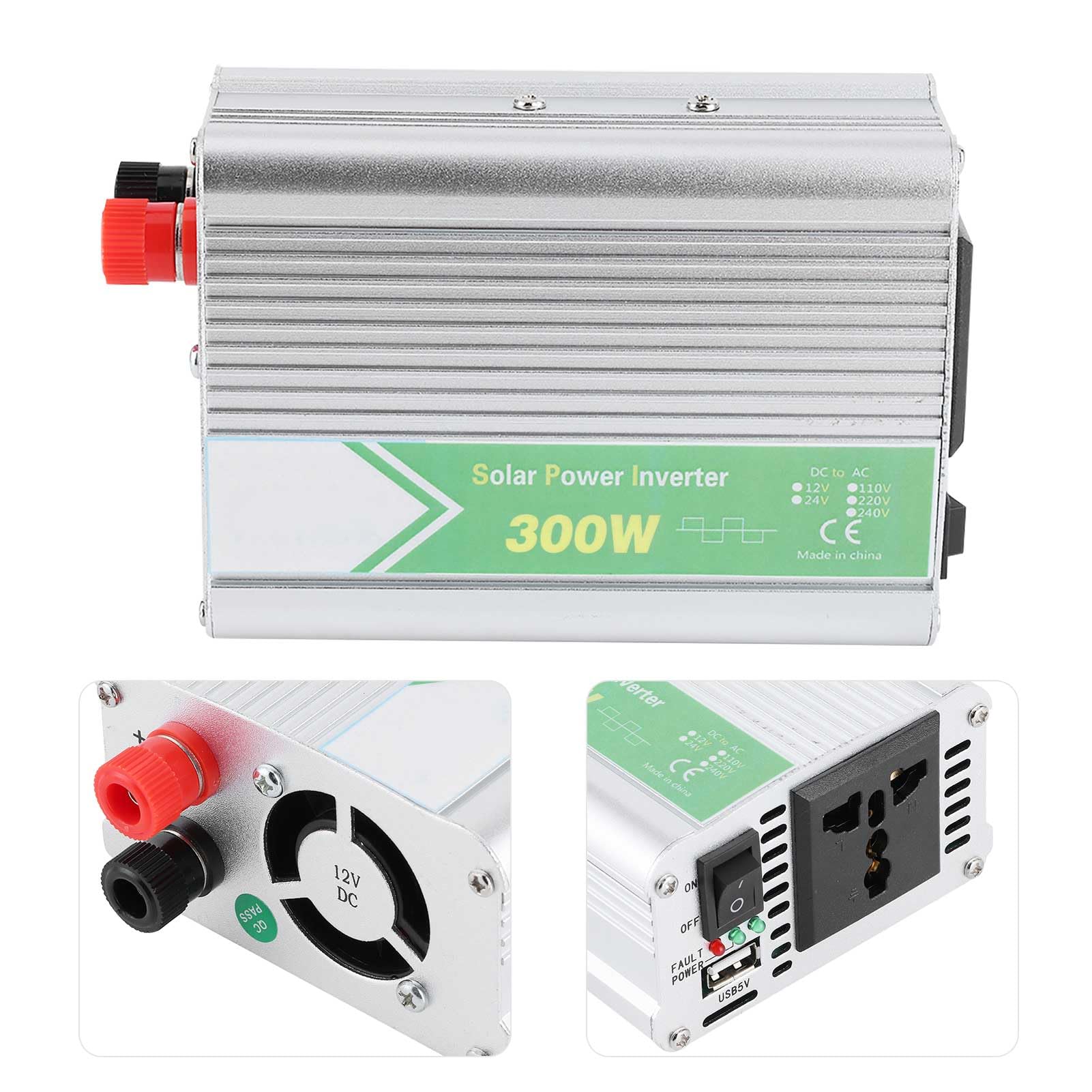 Generic Convertitore per Auto da 300 W da DC12V a AC220V con Monitoraggio Intelligente Ed Efficiente Dissipazione del Calore