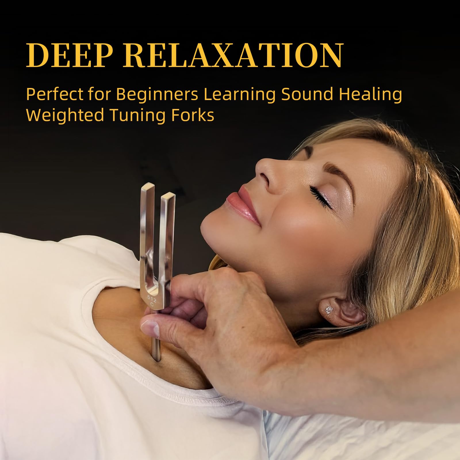 Tuning Forks for Healing Instrument (128Hz, 256Hz, 512Hz) - Tuning Fork Set with Reflex Hammer, Sound Healing Instruments for Essential Yoga/Chakra/Sound Therapy/Meditation Beginner