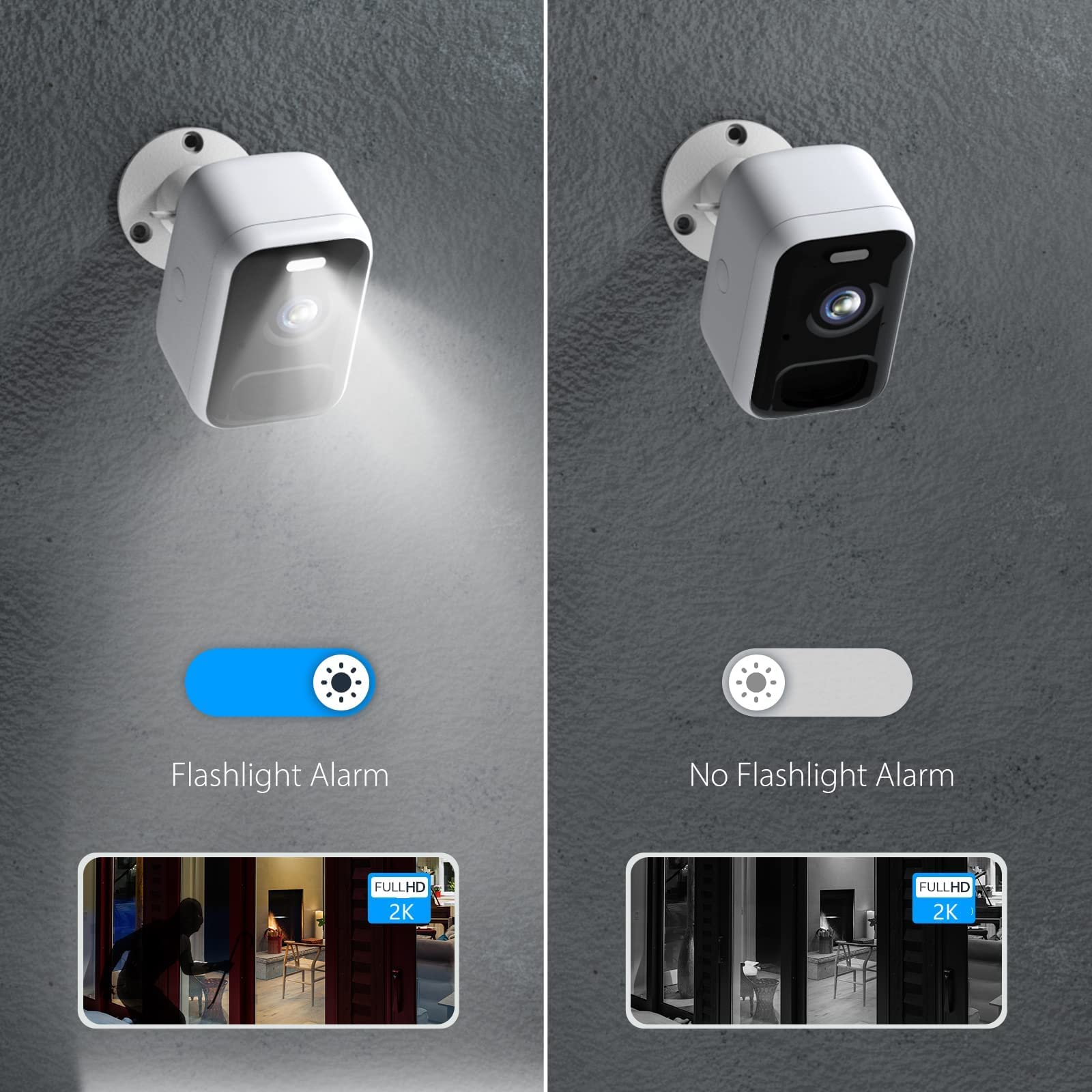 MPW 4MP Telecamera WiFi Interno/Esterno Batteria 9600mAh Senza Fili, Telecamera di Sicurezza Con 2 Staffa,Rilevamento del Movimento, Audio Bidirezionale, Visione Notturna, Compatibile Con SD/Cloud