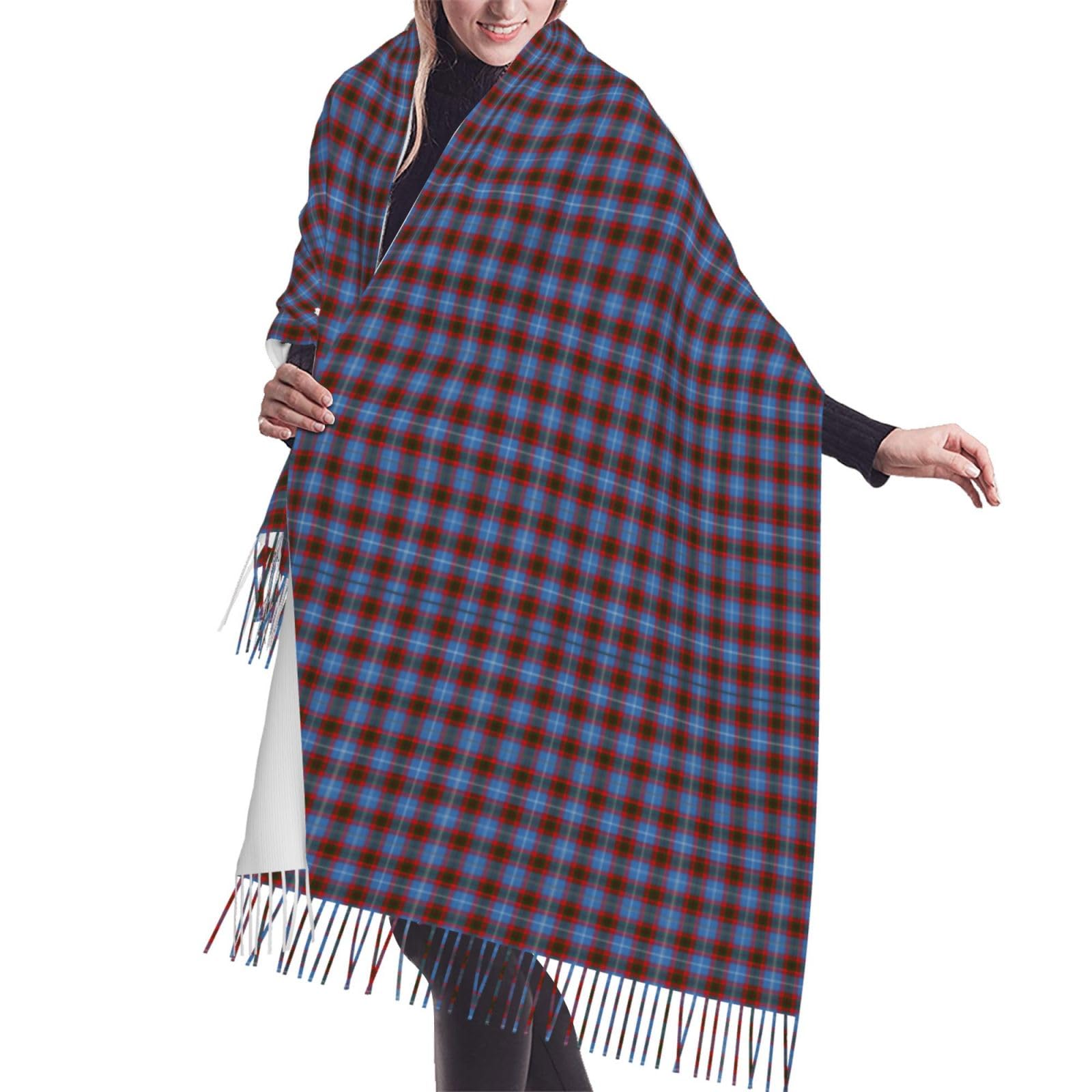 HLBSDM Clan Trotter Tartan Imitation Cashmere Tassel Scarf Winter Scarf Autumn Softest Classic Warm